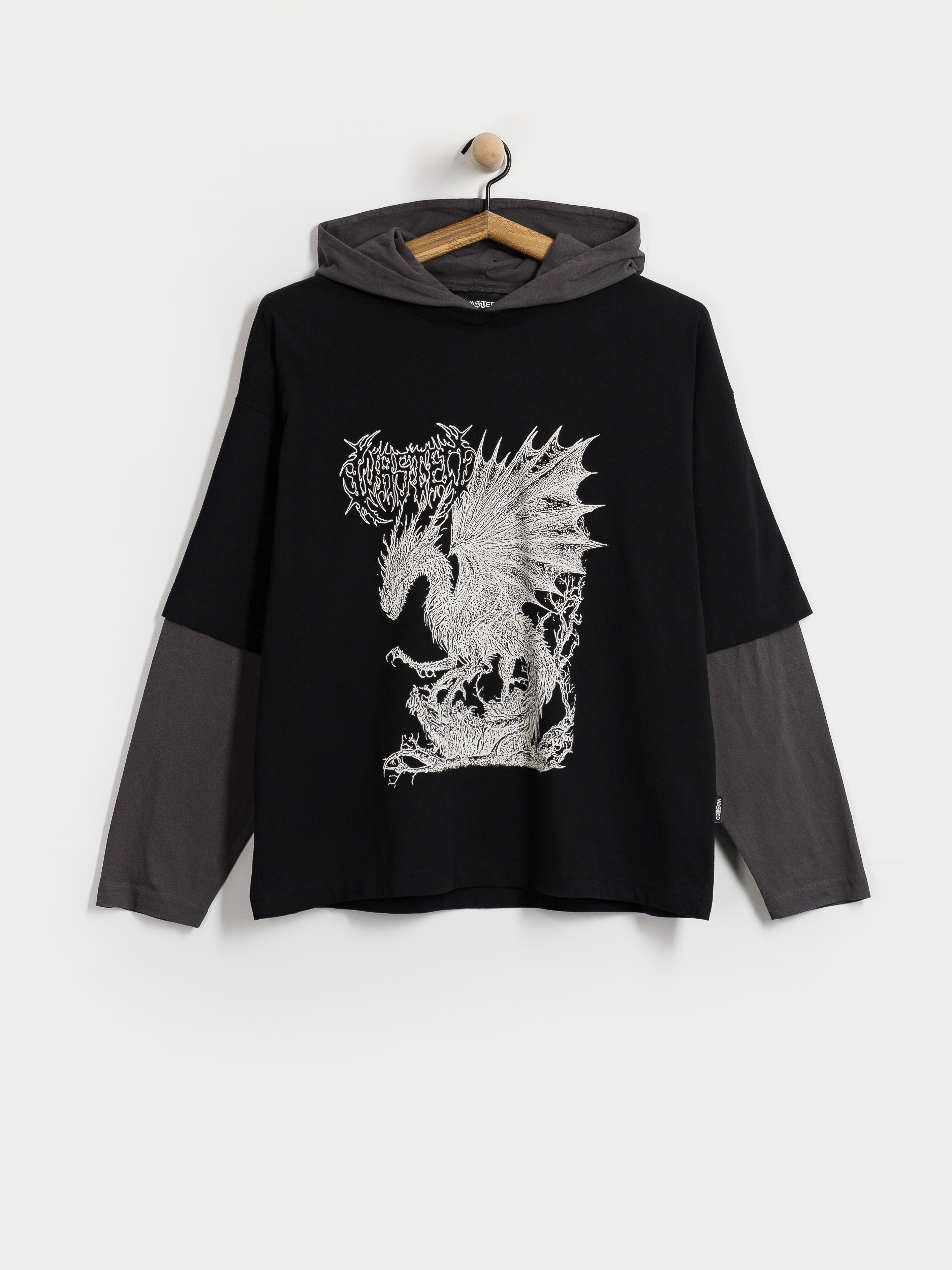 Bluza z kapturem Wasted Paris Balaur Age HD (black/old black)