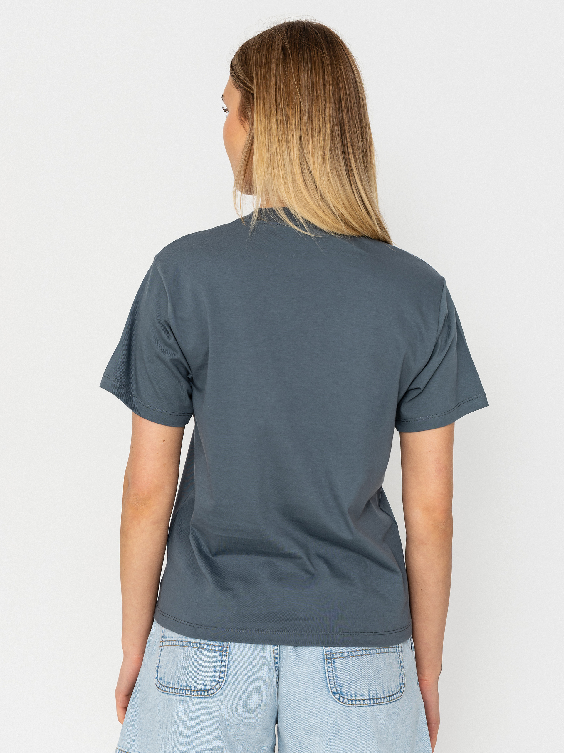 T-shirt Carhartt WIP Pocket Heart Wmn (cozy blue/red)