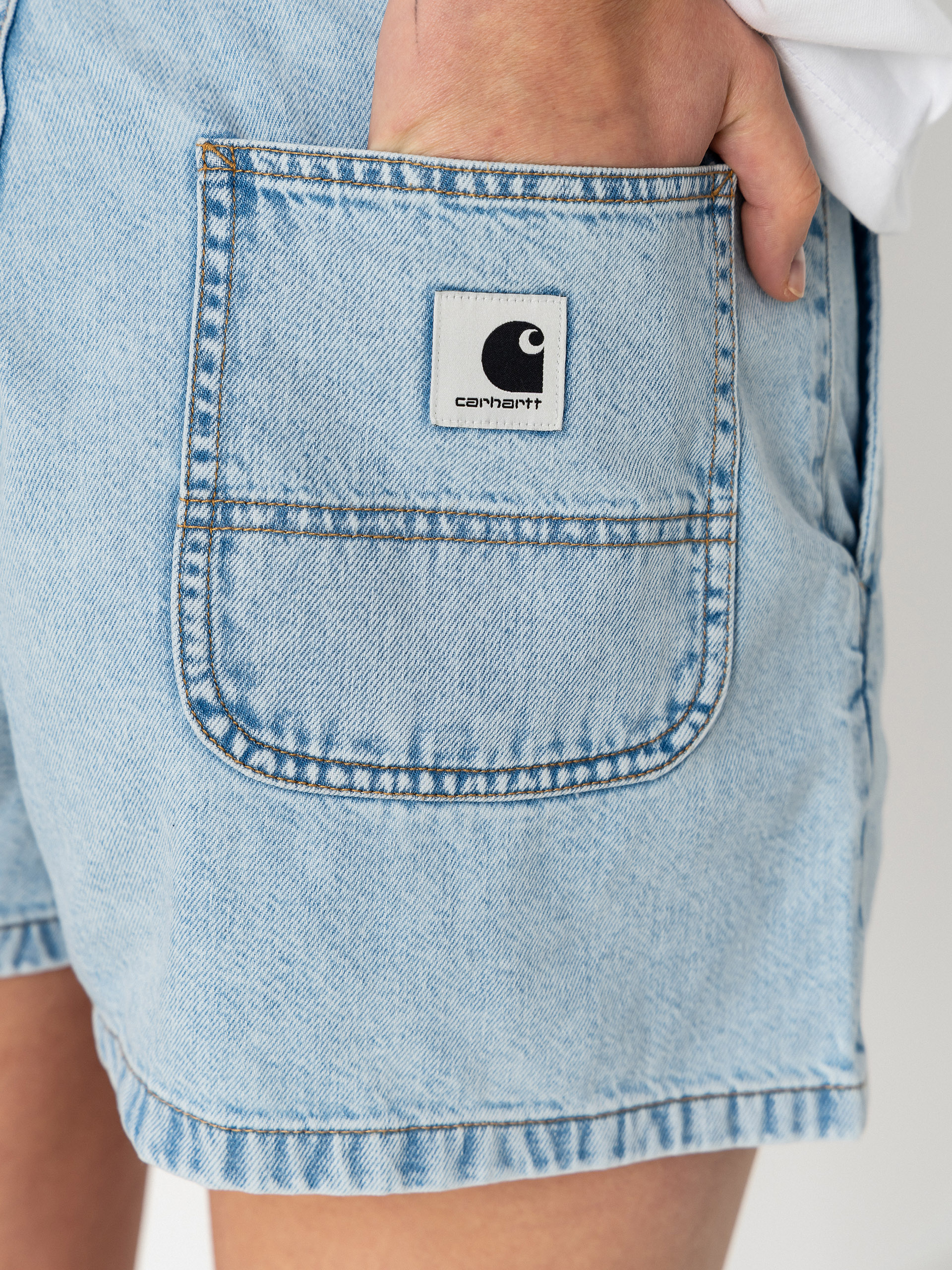 Szorty Carhartt WIP Lova Wmn (blue stone bleached)