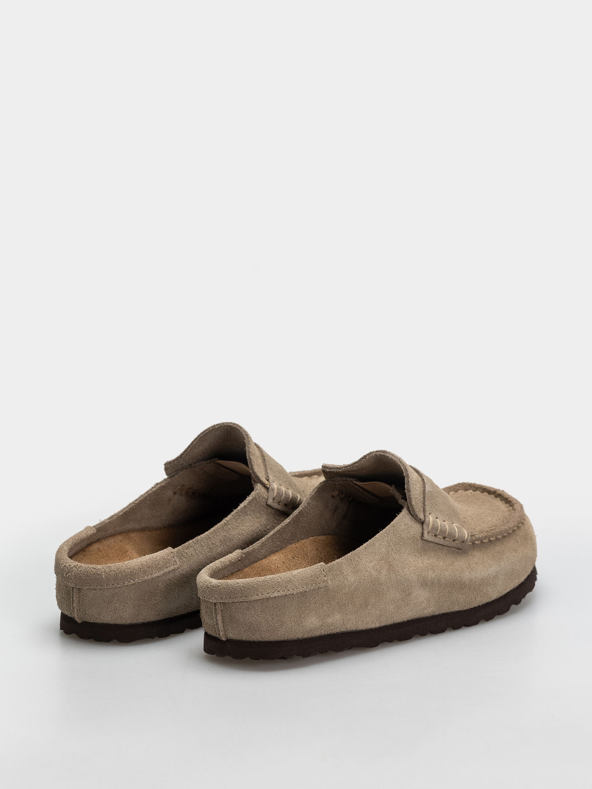 Klapki Birkenstock Naples Wrapped Suede Leather Narrow (taupe)