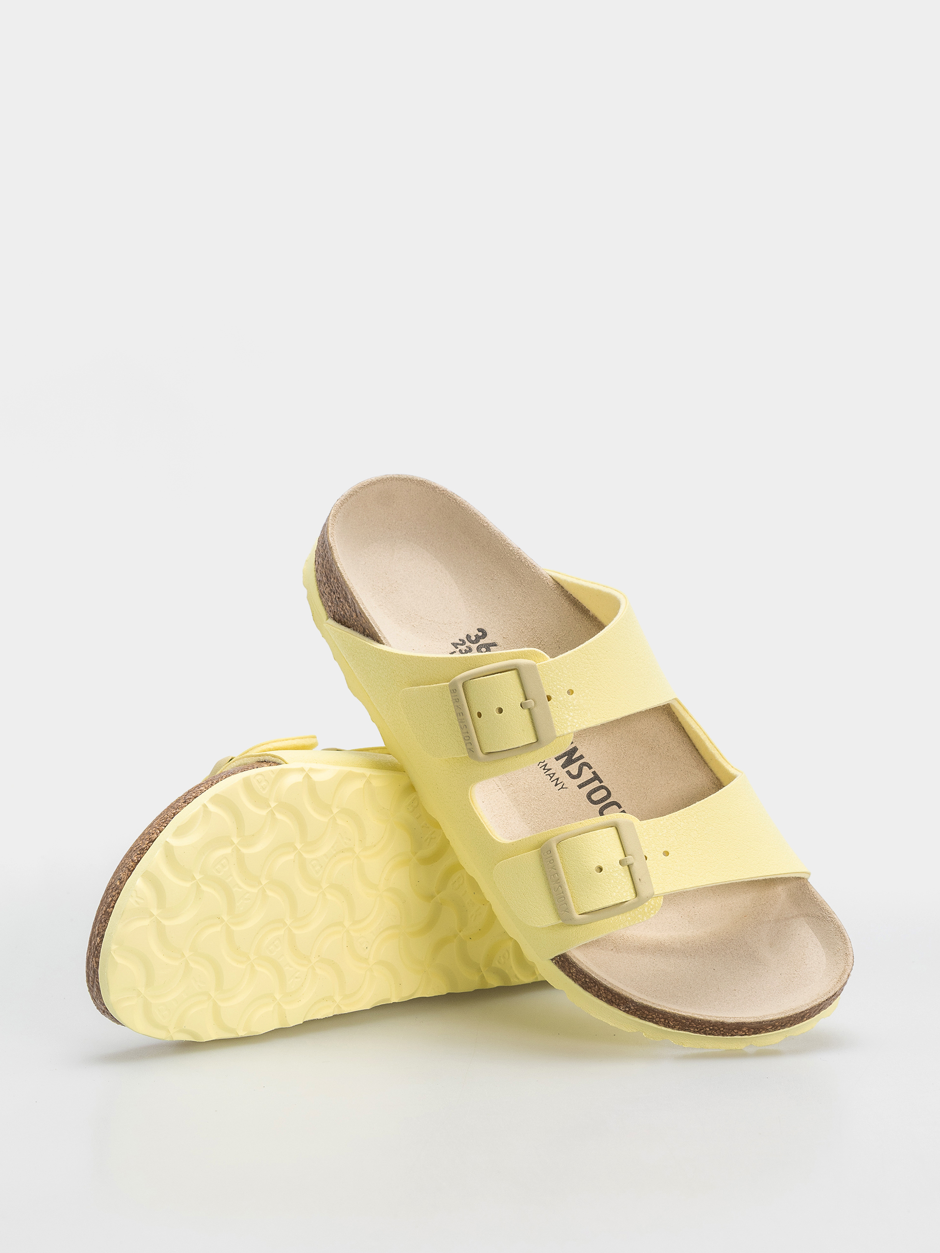 Klapki Birkenstock Arizona Birko Flor Nubuk Narrow (popcorn)