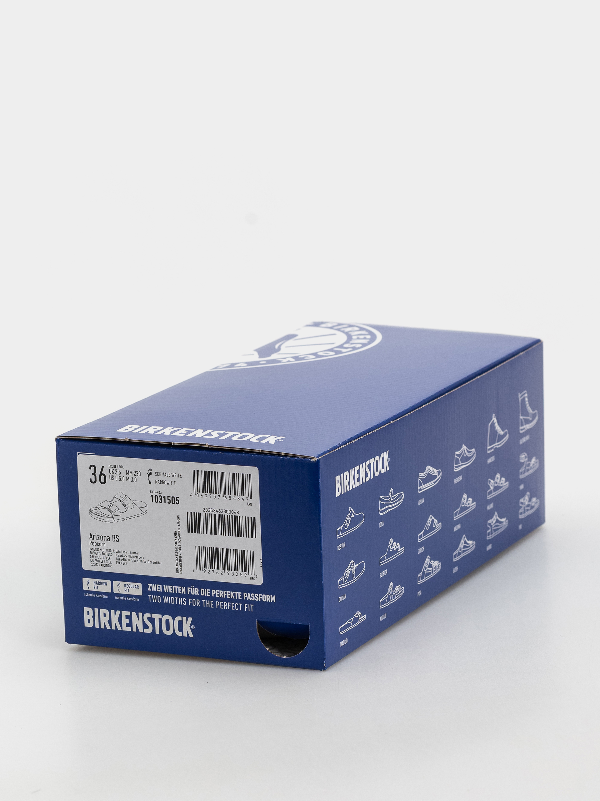 Klapki Birkenstock Arizona Birko Flor Nubuk Narrow (popcorn)
