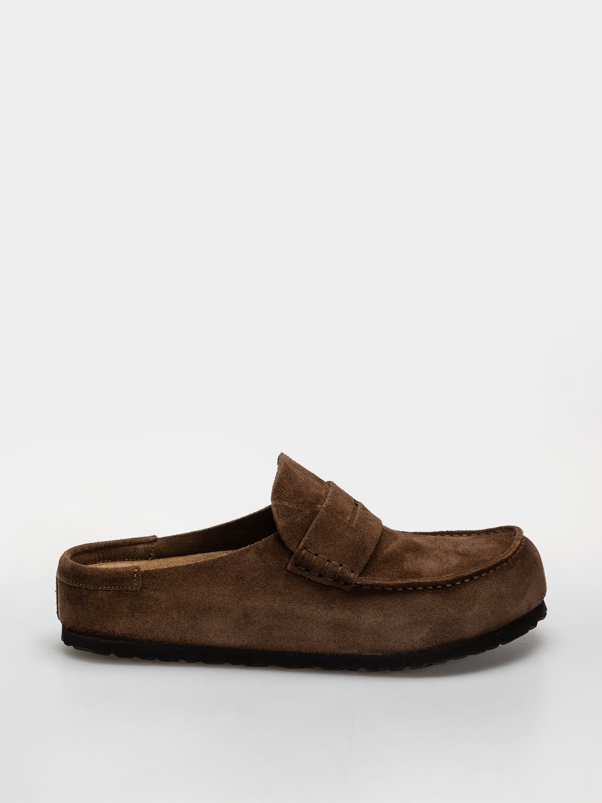 Klapki Birkenstock Naples Wrapped Suede Leather Regular (carafe)