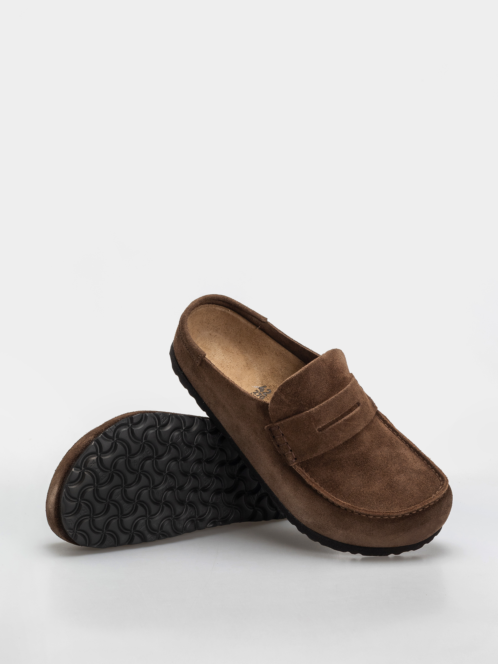 Klapki Birkenstock Naples Wrapped Suede Leather Regular (carafe)