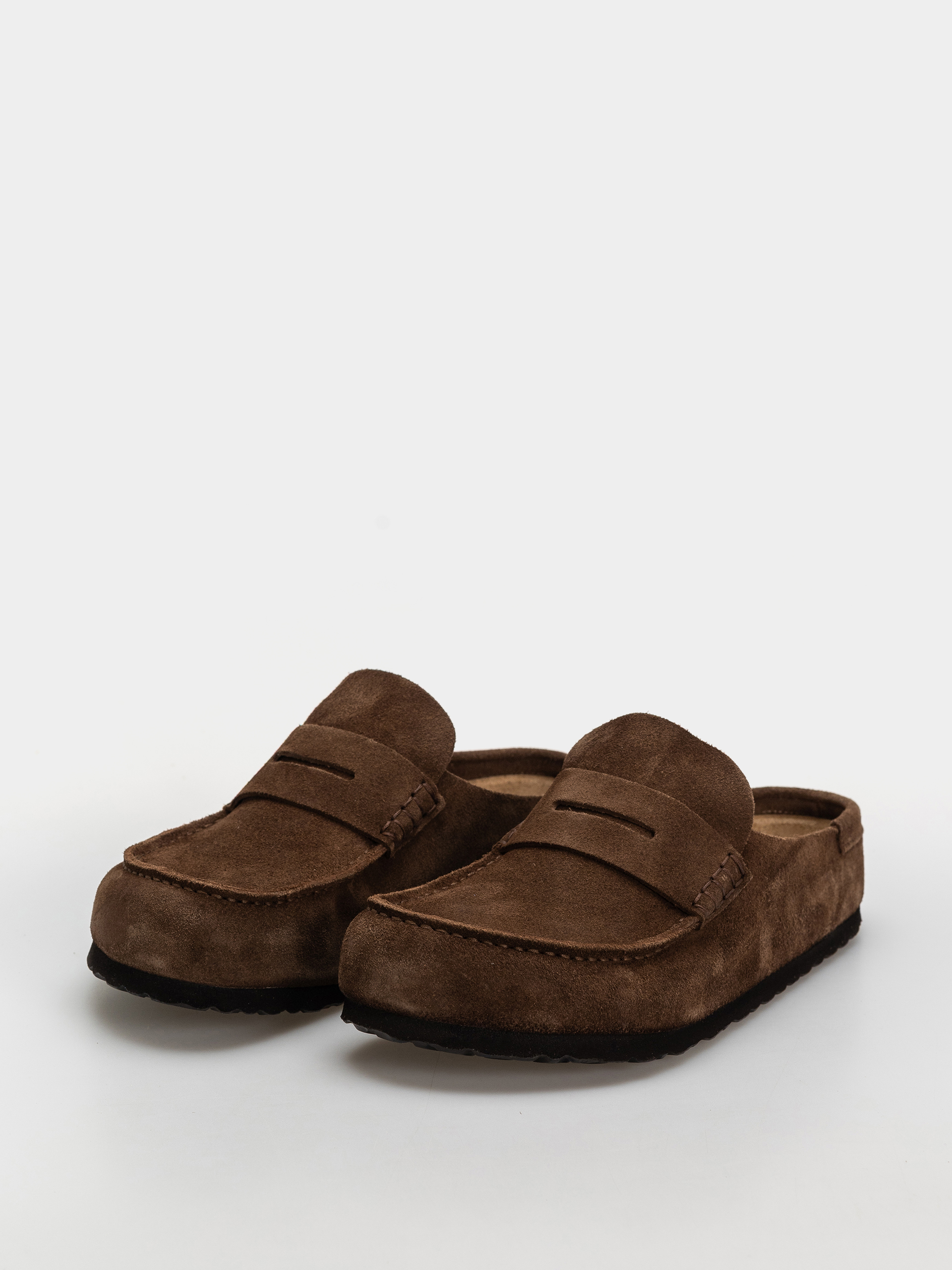 Klapki Birkenstock Naples Wrapped Suede Leather Regular (carafe)