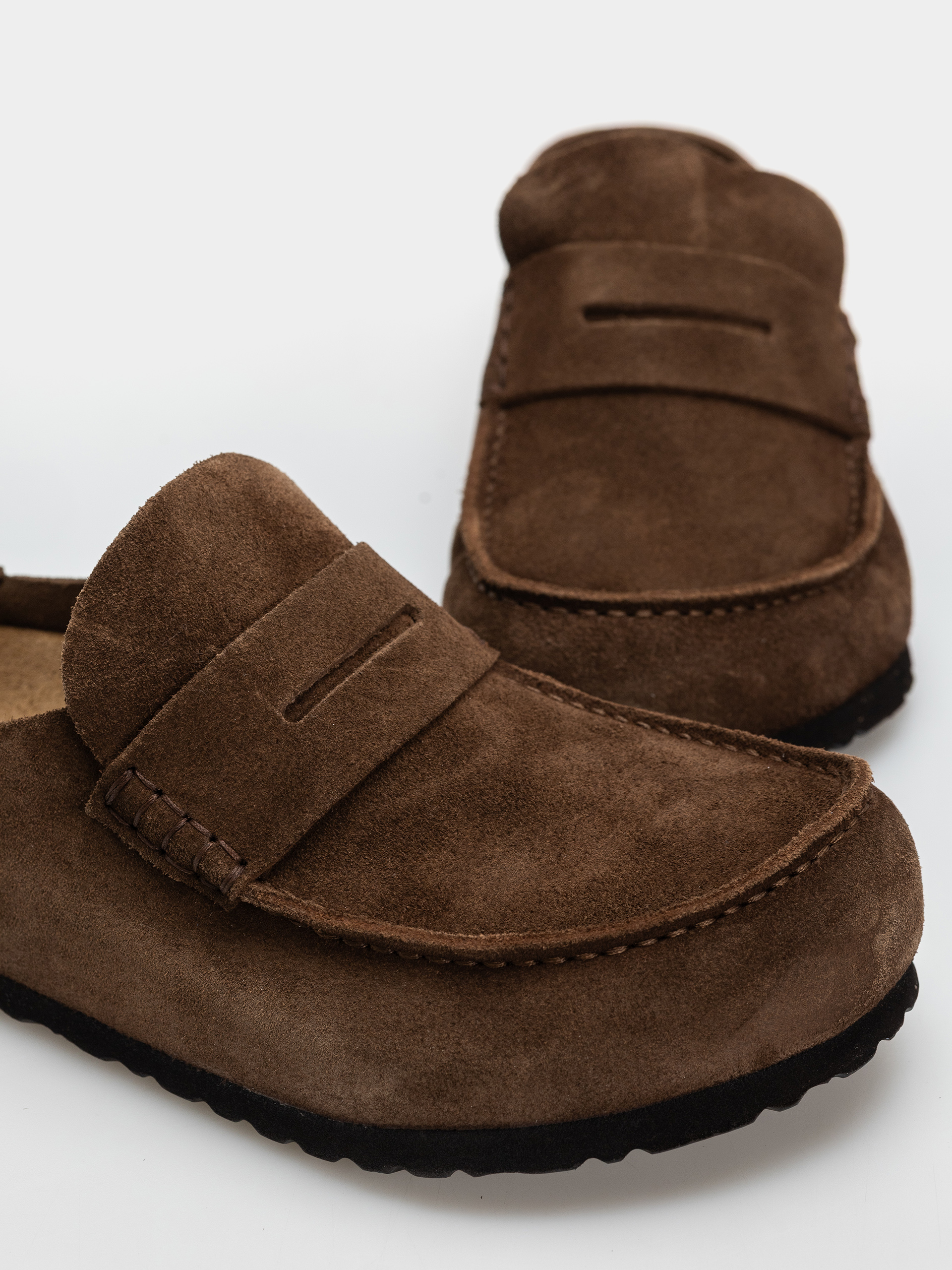Klapki Birkenstock Naples Wrapped Suede Leather Regular (carafe)