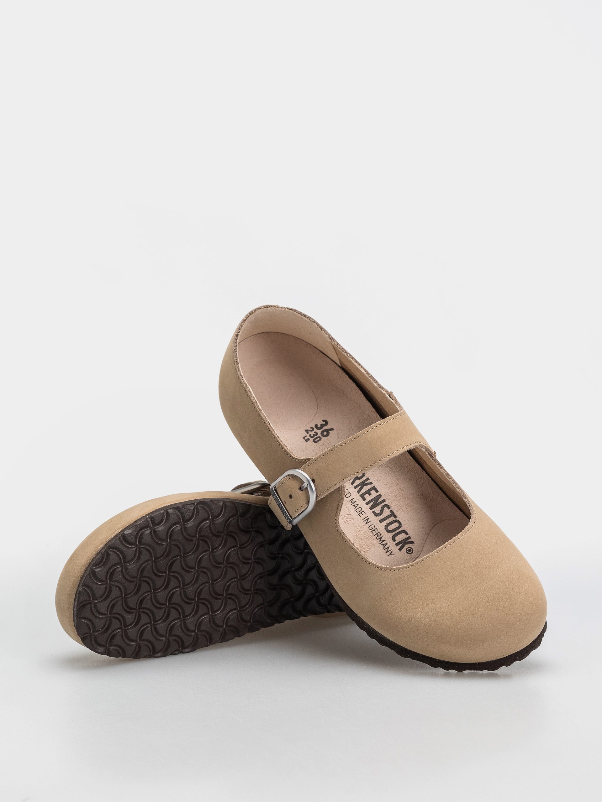 Klapki Birkenstock Santa Clarita Nubuck Leather Narrow Wmn (sandcastle)