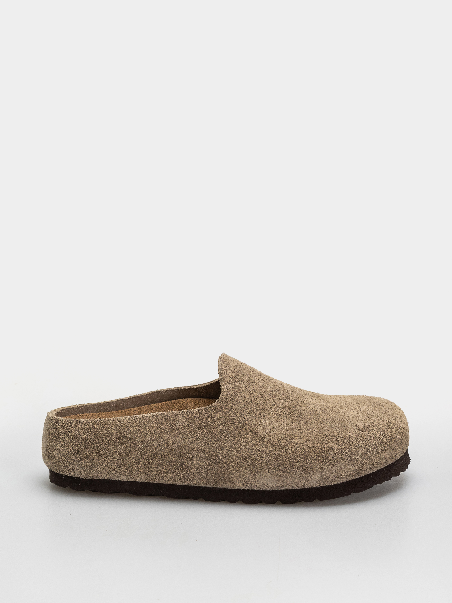 Klapki Birkenstock Amsterdam Wrapped Suede Leather Narrow (taupe)
