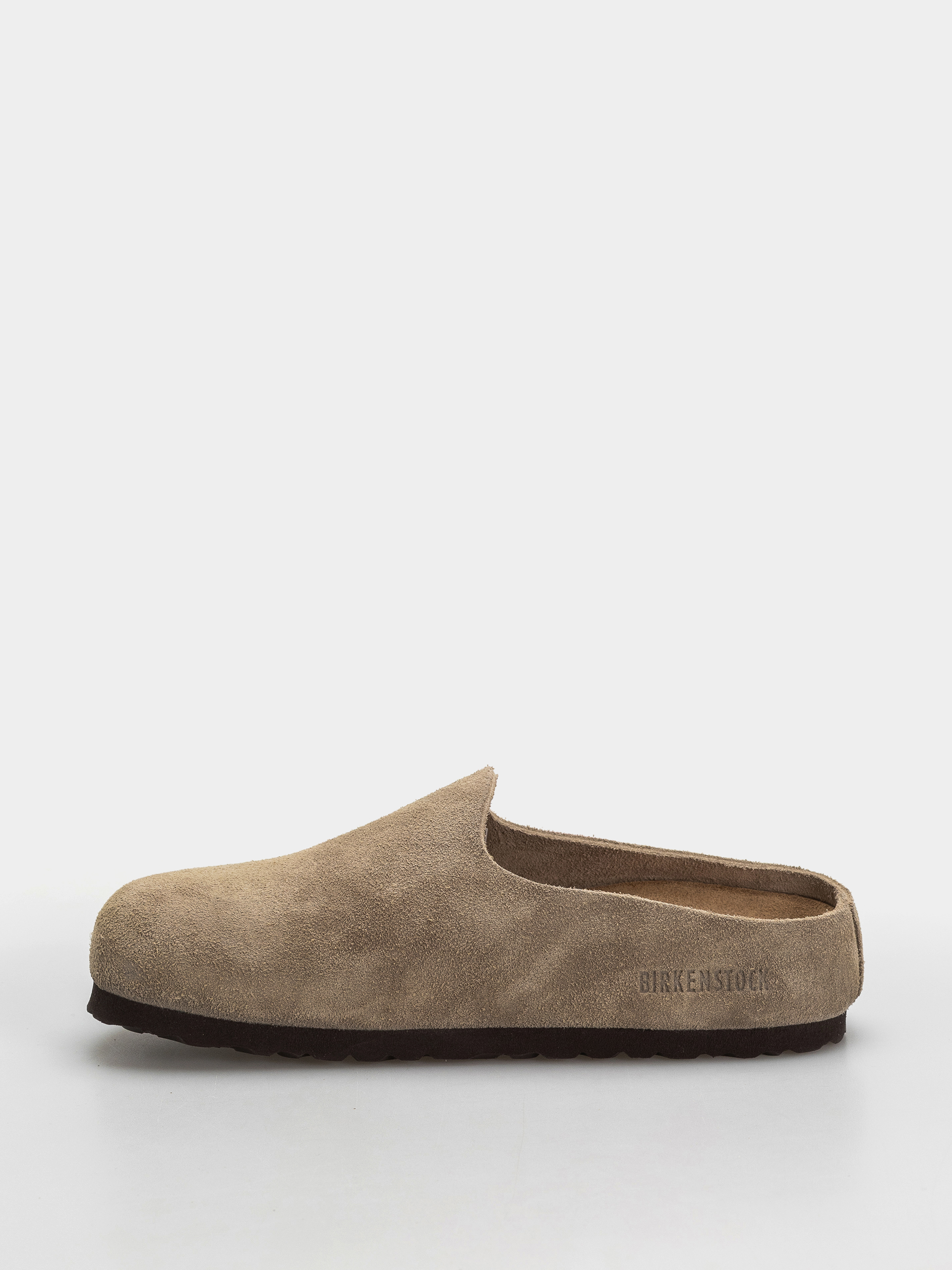 Klapki Birkenstock Amsterdam Wrapped Suede Leather Narrow (taupe)