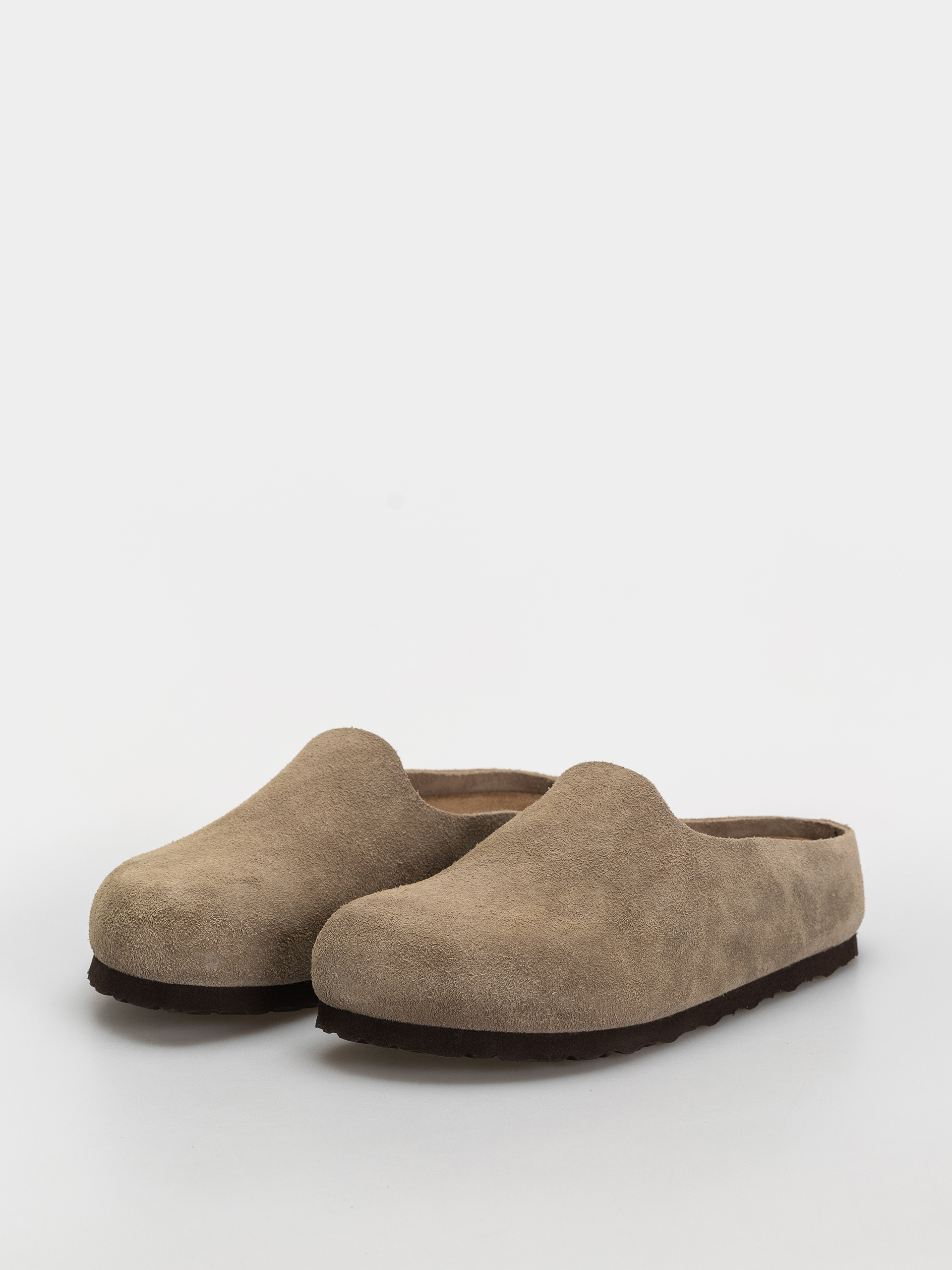 Klapki Birkenstock Amsterdam Wrapped Suede Leather Narrow (taupe)