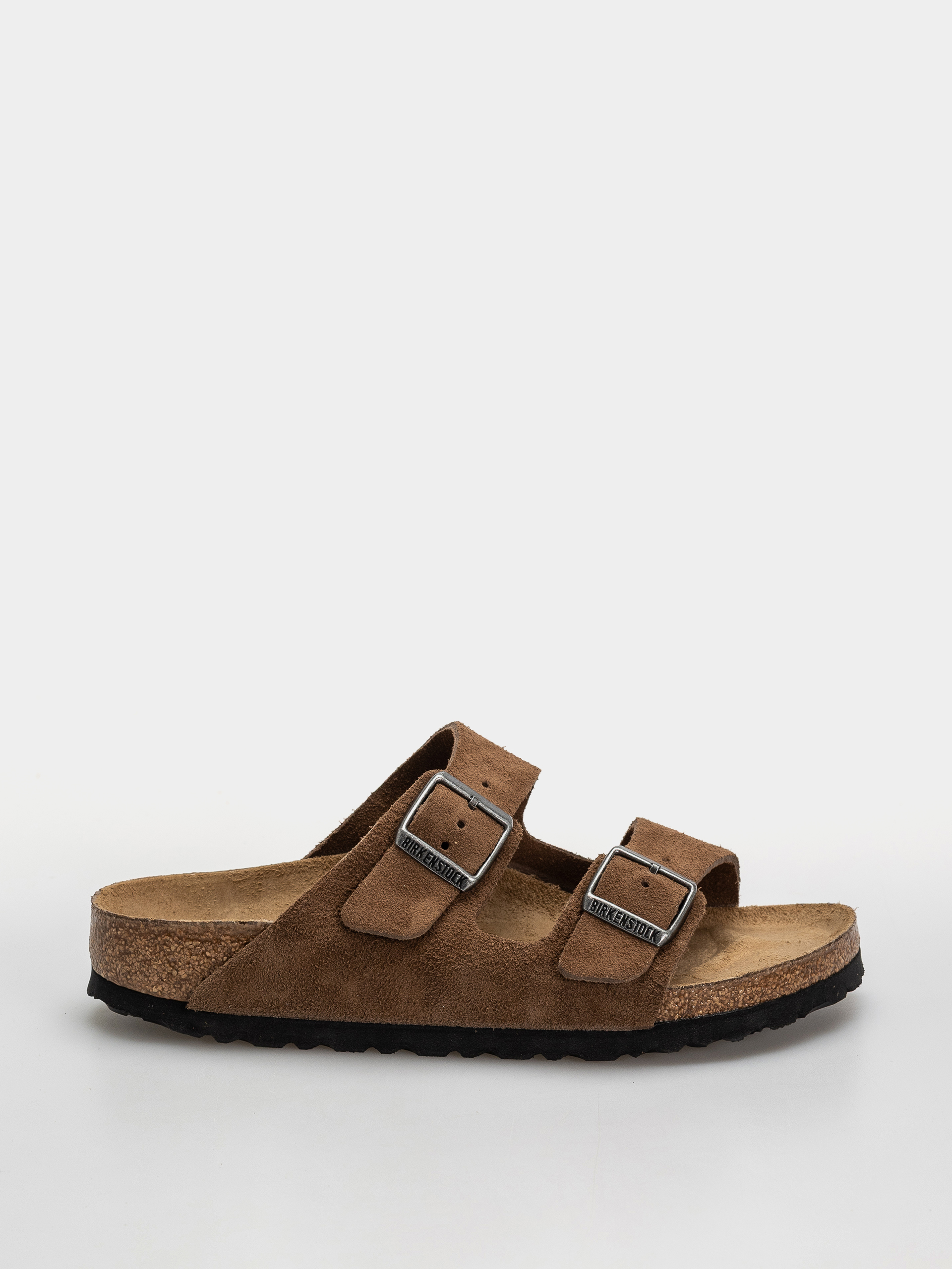 Klapki Birkenstock Arizona Suede Leather Narrow (dark tea)