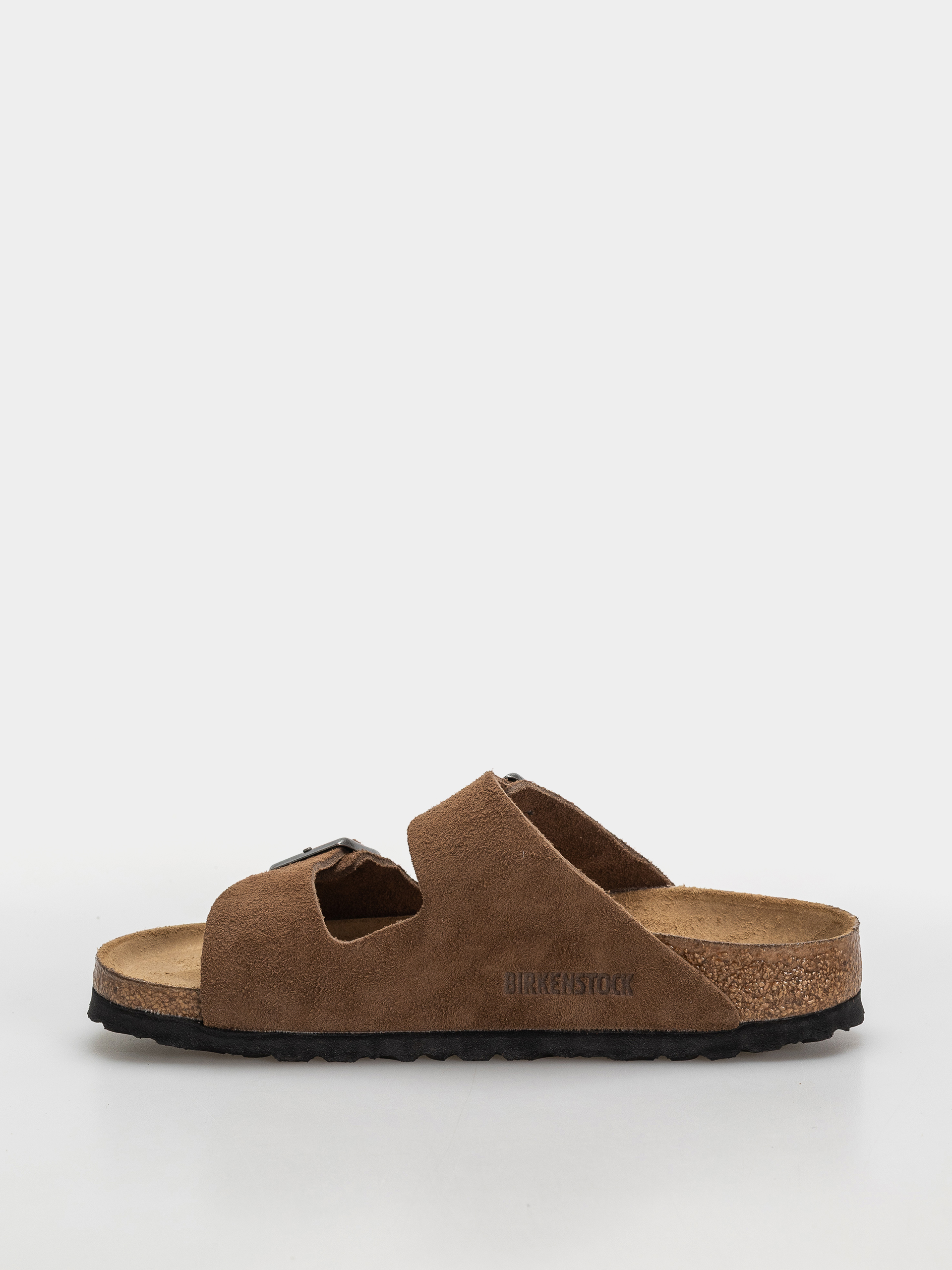 Klapki Birkenstock Arizona Suede Leather Narrow (dark tea)