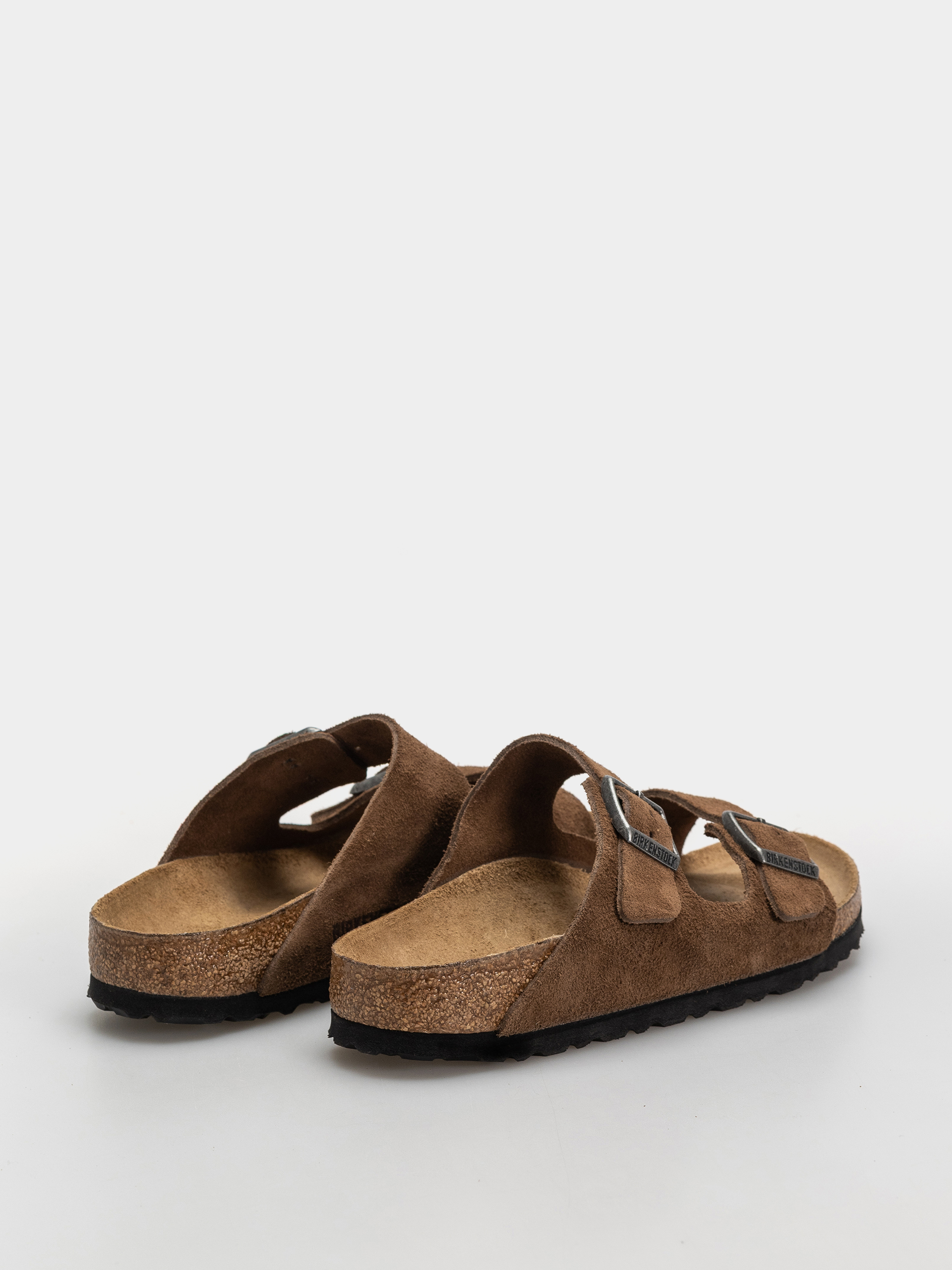 Klapki Birkenstock Arizona Suede Leather Narrow (dark tea)