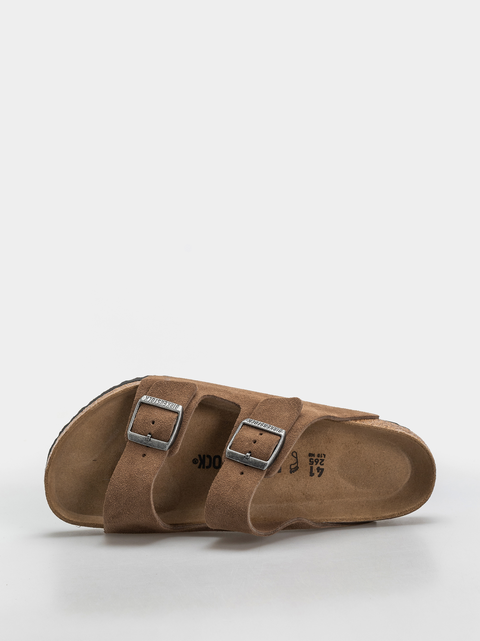Klapki Birkenstock Arizona Suede Leather Regular (dark tea)