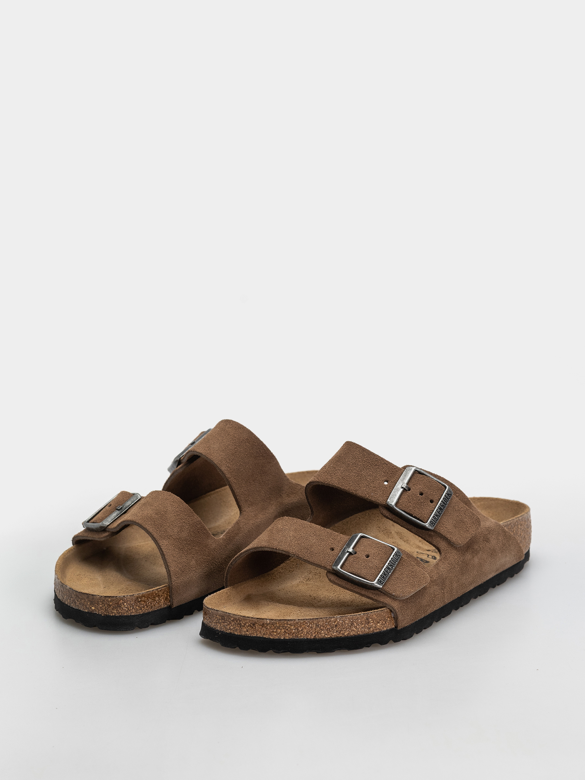 Klapki Birkenstock Arizona Suede Leather Regular (dark tea)