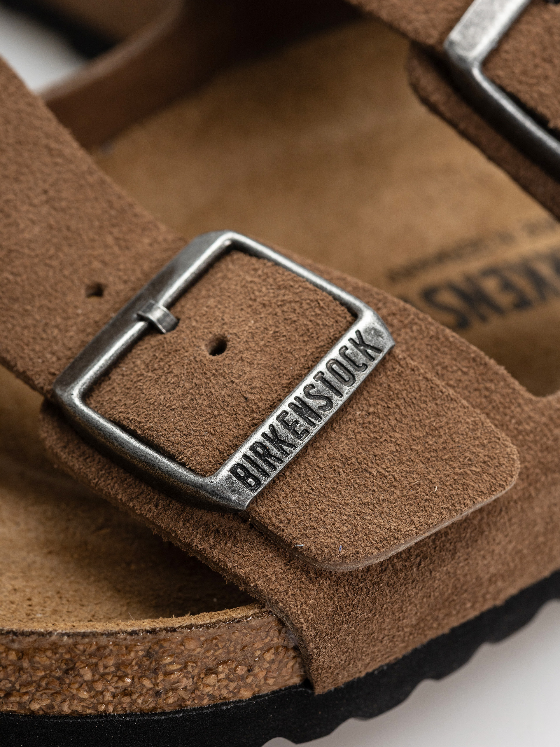 Klapki Birkenstock Arizona Suede Leather Regular (dark tea)