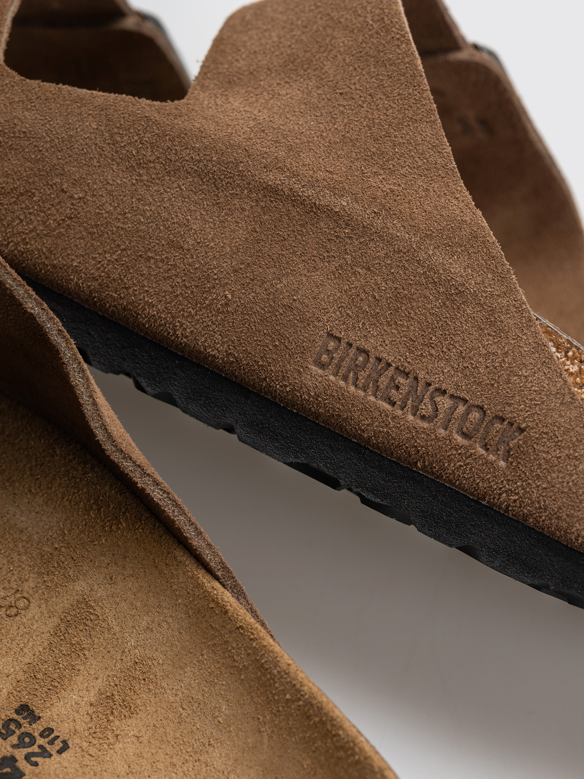 Klapki Birkenstock Arizona Suede Leather Regular (dark tea)