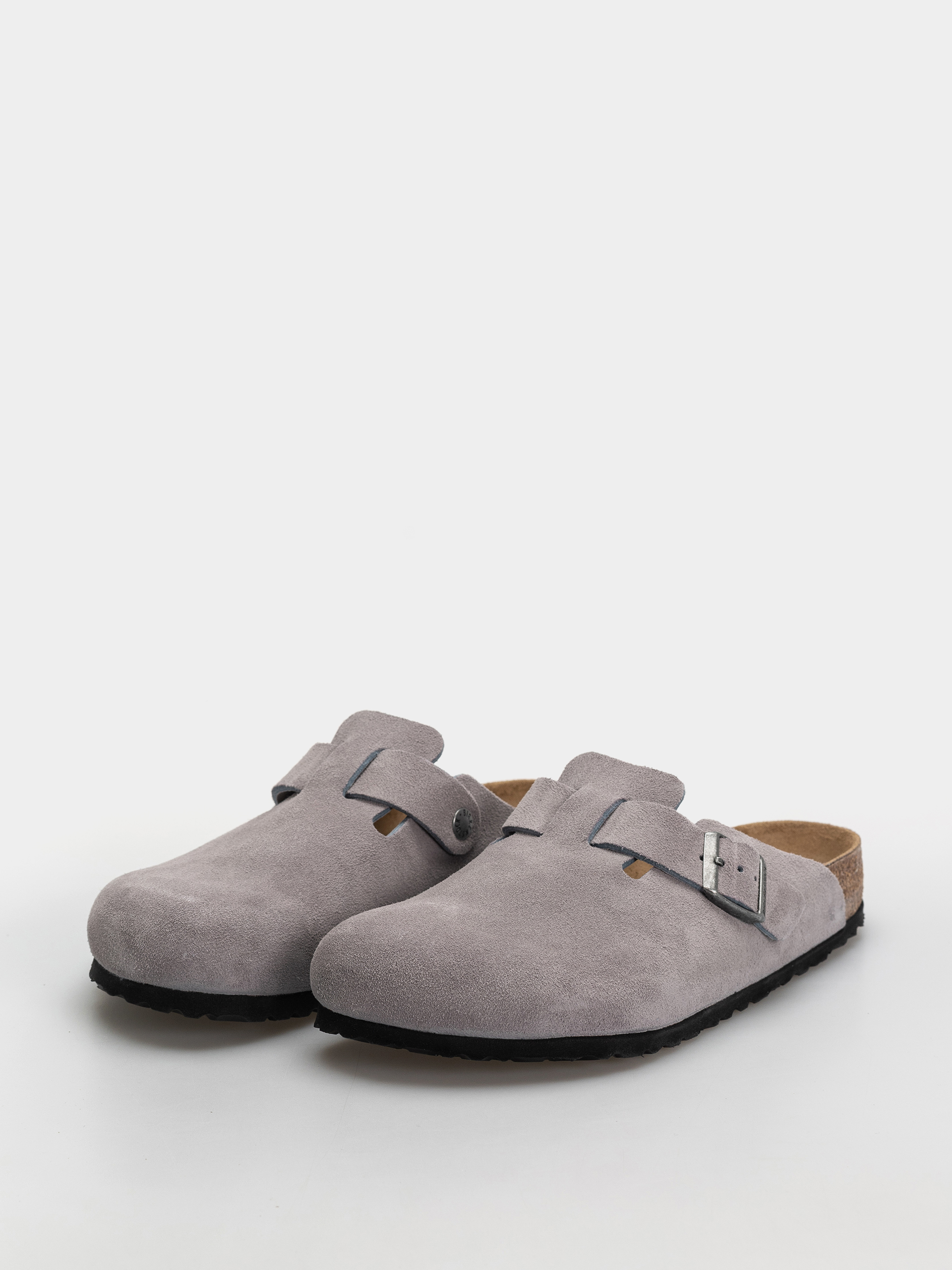 Klapki Birkenstock Boston Suede Leather Regular (lavender sky)