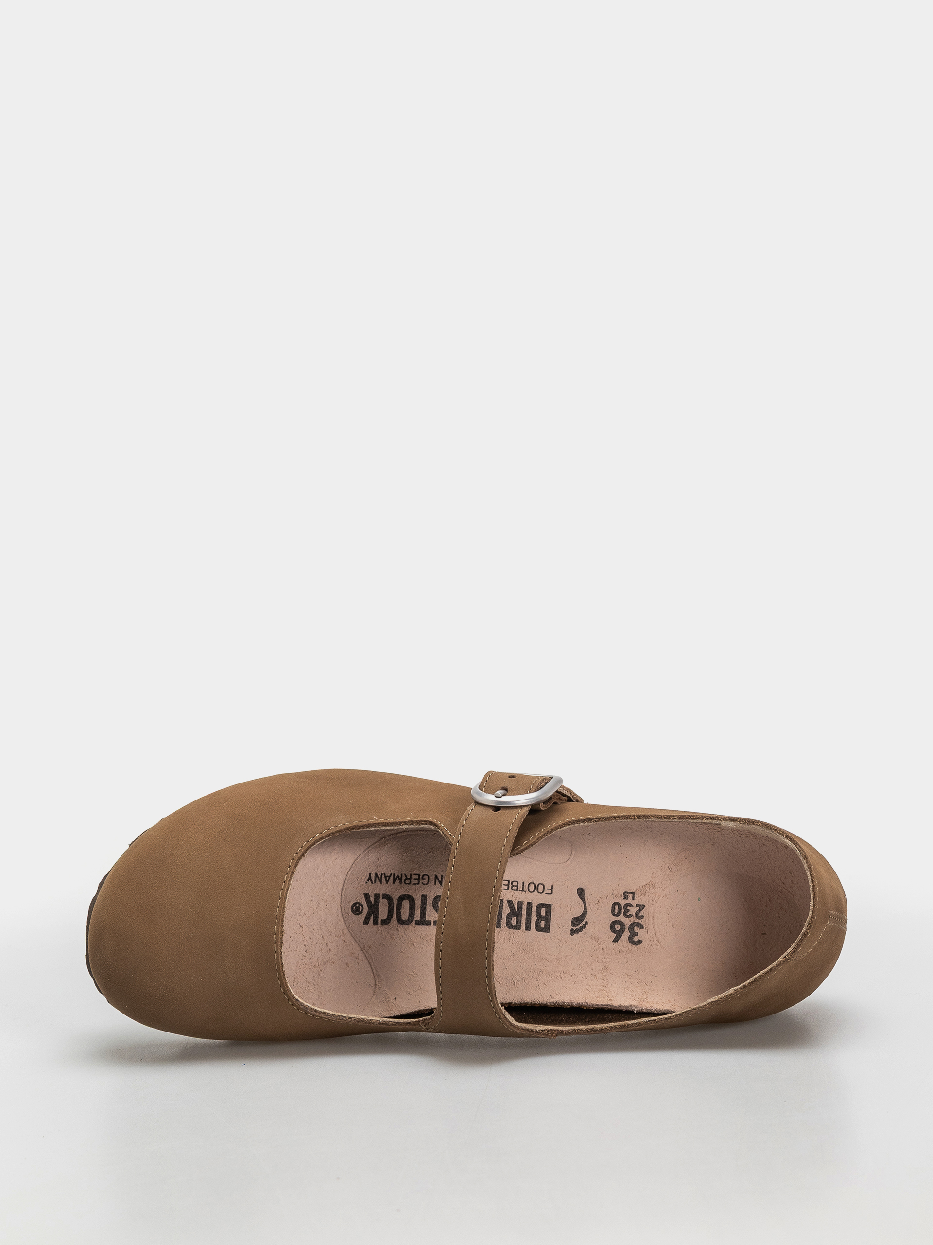 Klapki Birkenstock Santa Clarita Nubuck Leather Narrow Wmn (dark tea)