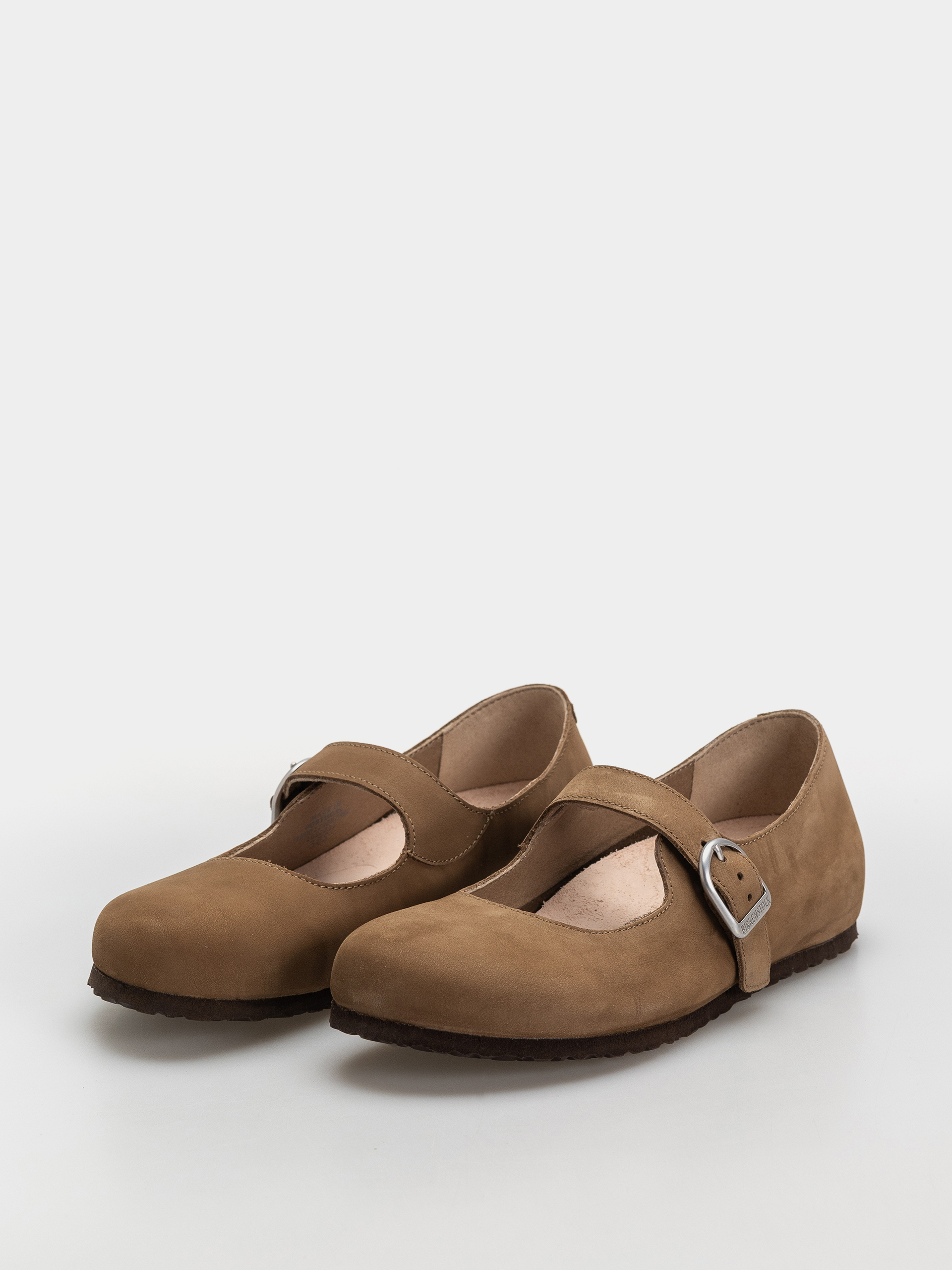 Klapki Birkenstock Santa Clarita Nubuck Leather Narrow Wmn (dark tea)