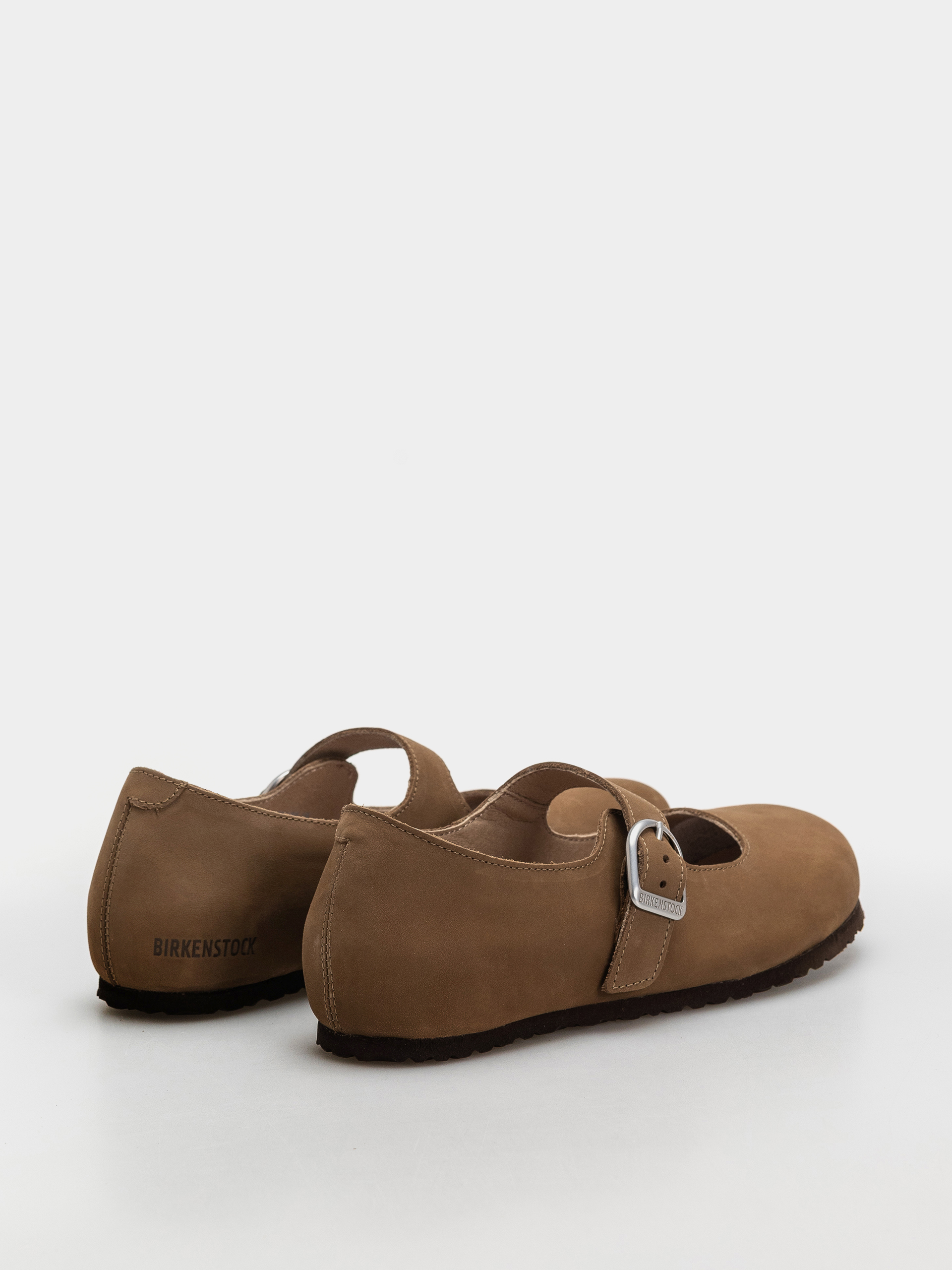 Klapki Birkenstock Santa Clarita Nubuck Leather Narrow Wmn (dark tea)