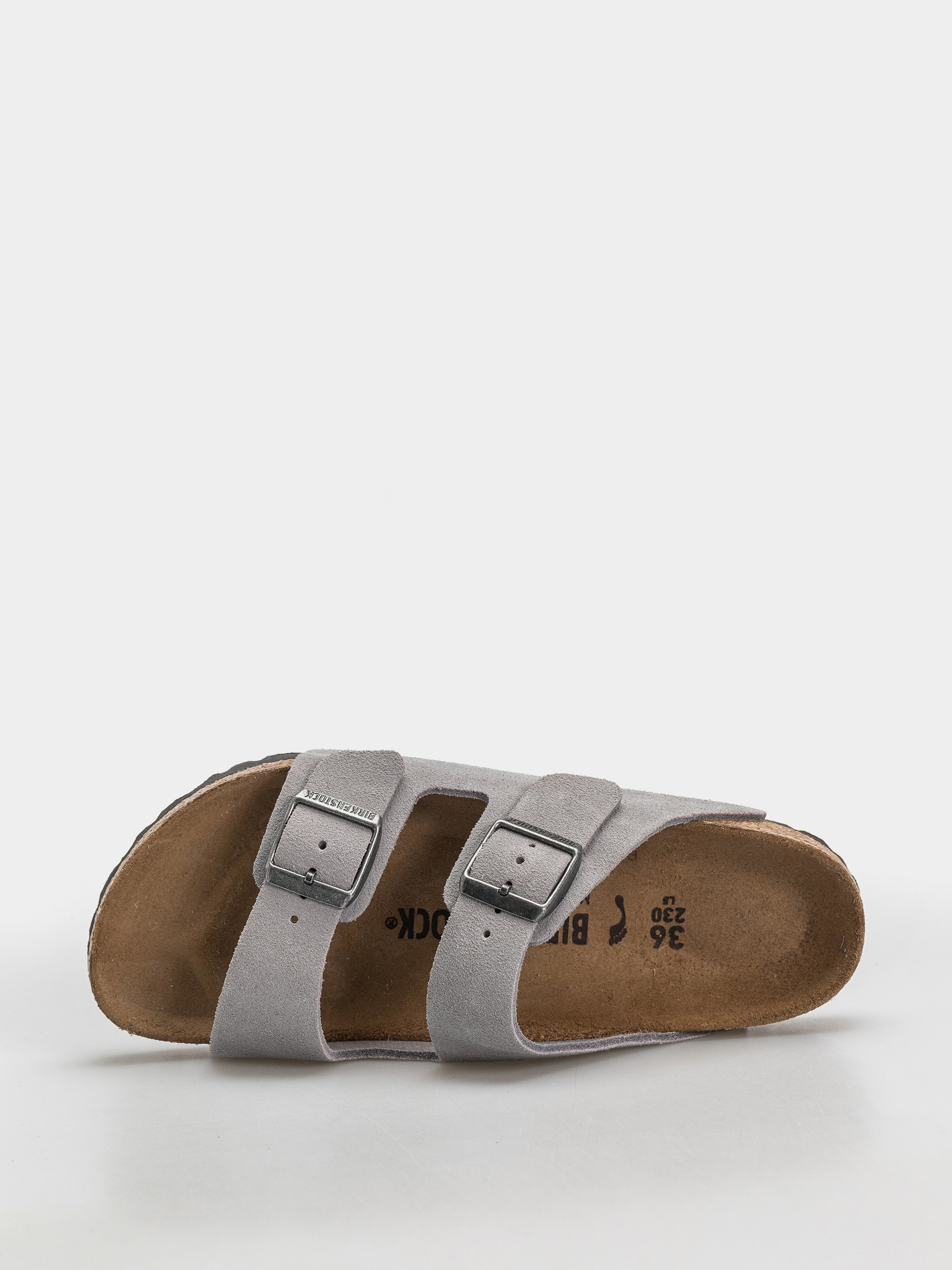 Klapki Birkenstock Arizona Suede Leather Narrow (lavender sky)