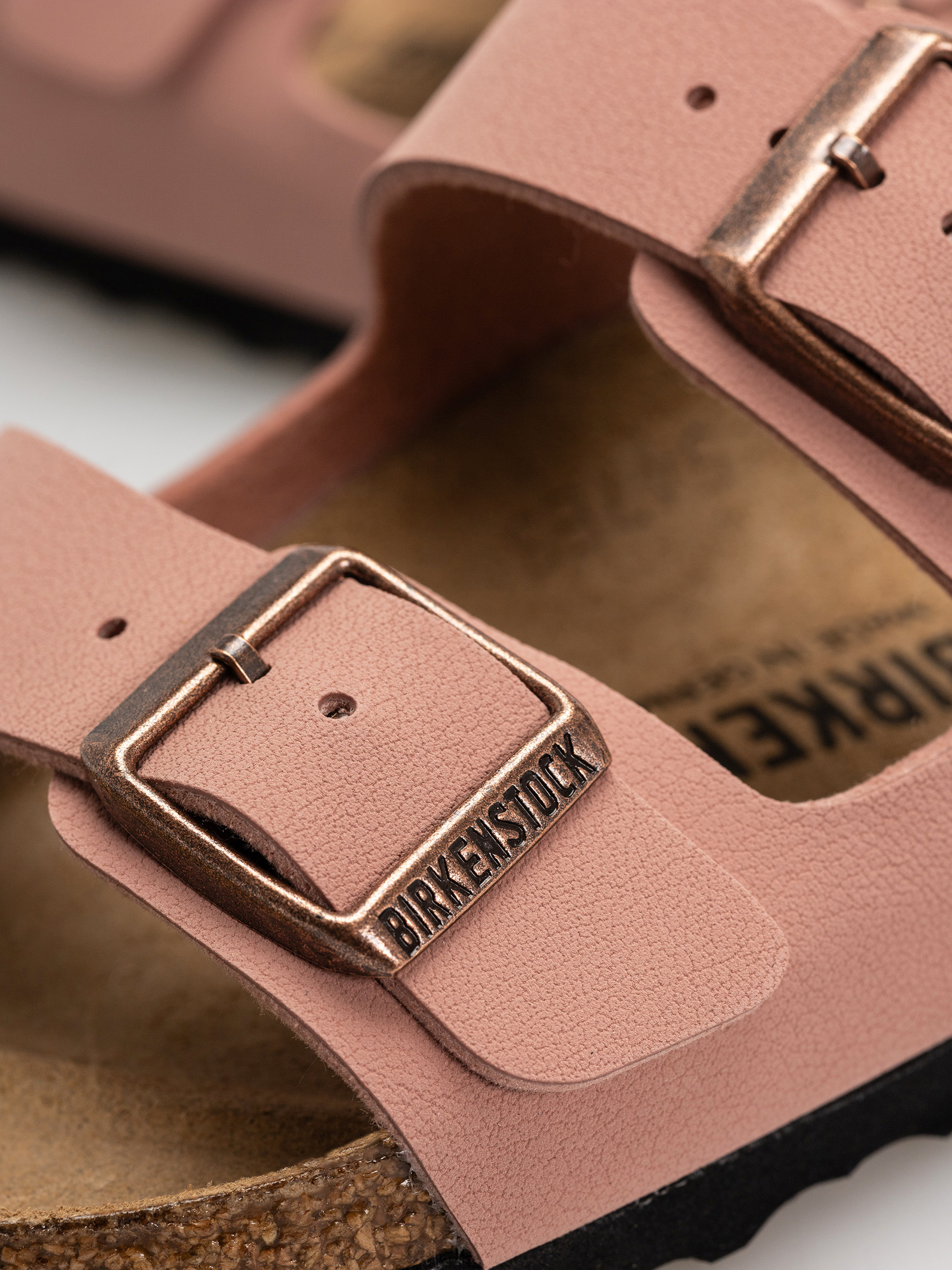 Klapki Birkenstock Arizona Birkibuc Narrow (pink clay)