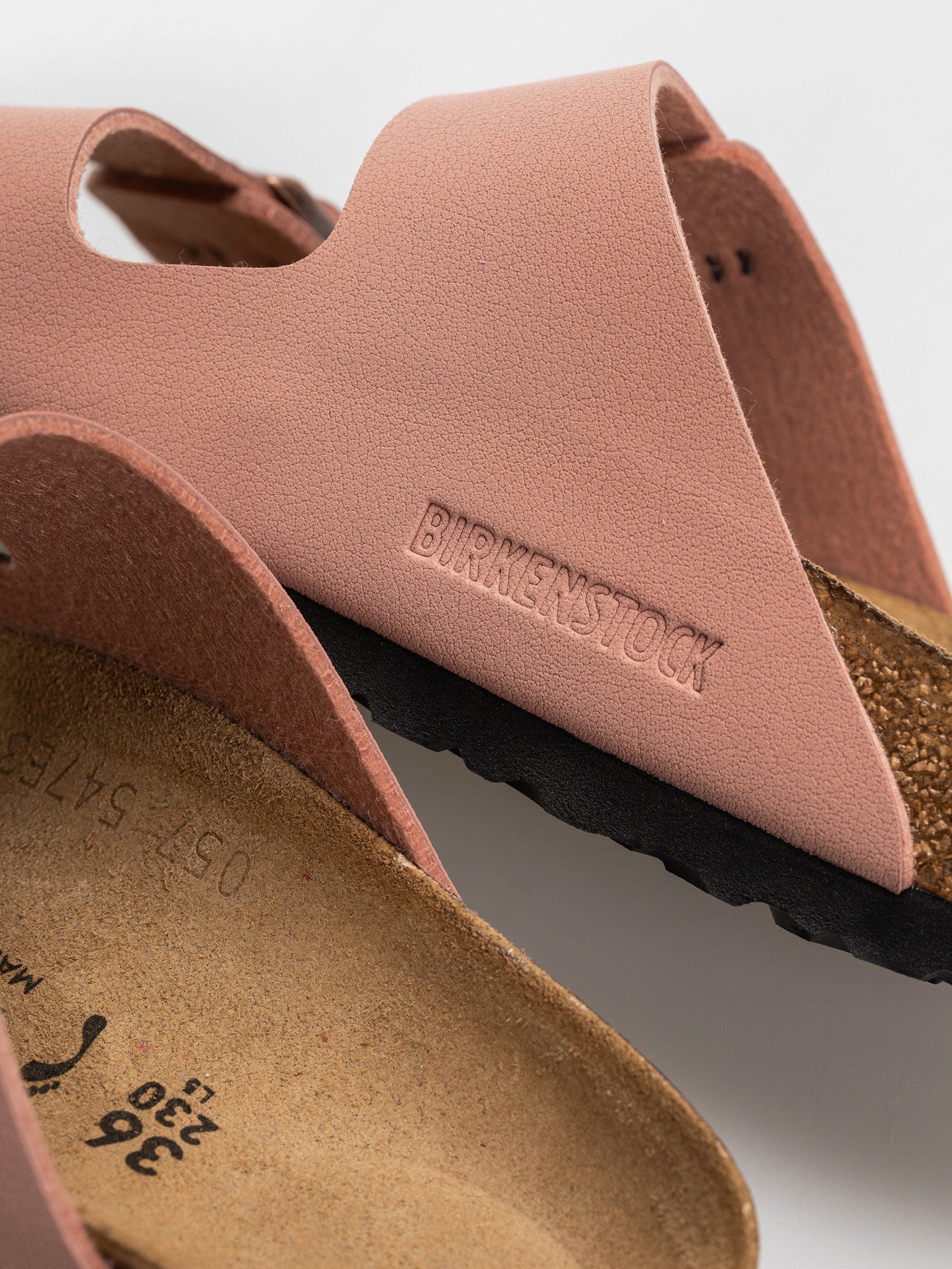 Klapki Birkenstock Arizona Birkibuc Narrow (pink clay)