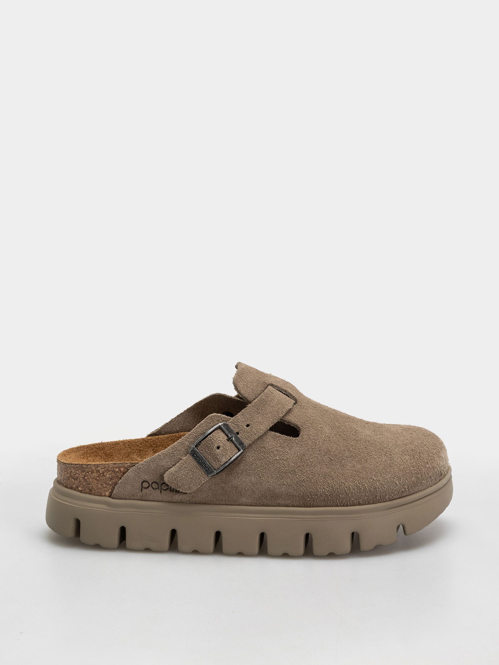 Klapki Birkenstock Boston Chunky Suede Leather Narrow Wmn