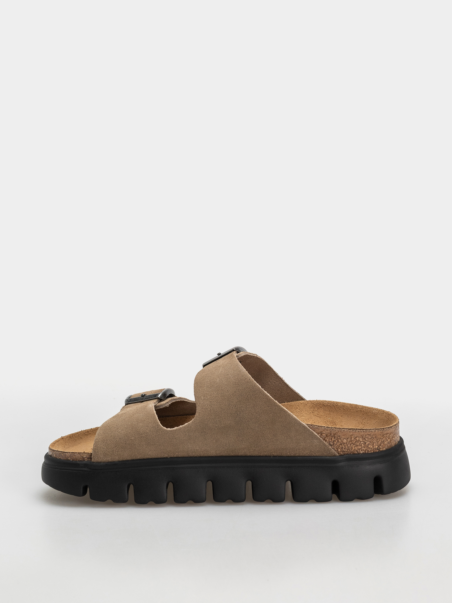 Klapki Birkenstock Arizona Chunky Suede Leather Narrow Wmn (gray taupe)