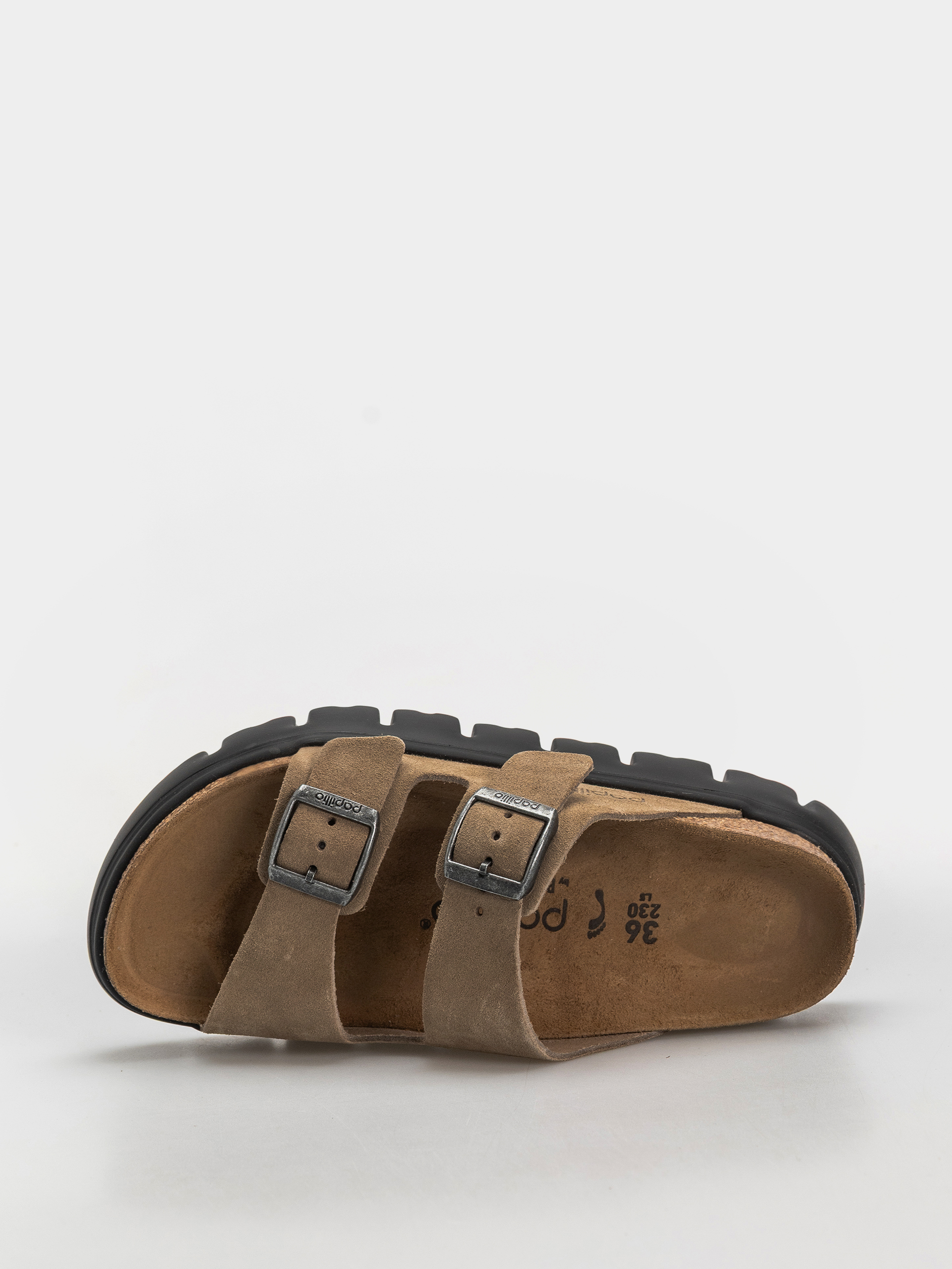 Klapki Birkenstock Arizona Chunky Suede Leather Narrow Wmn (gray taupe)