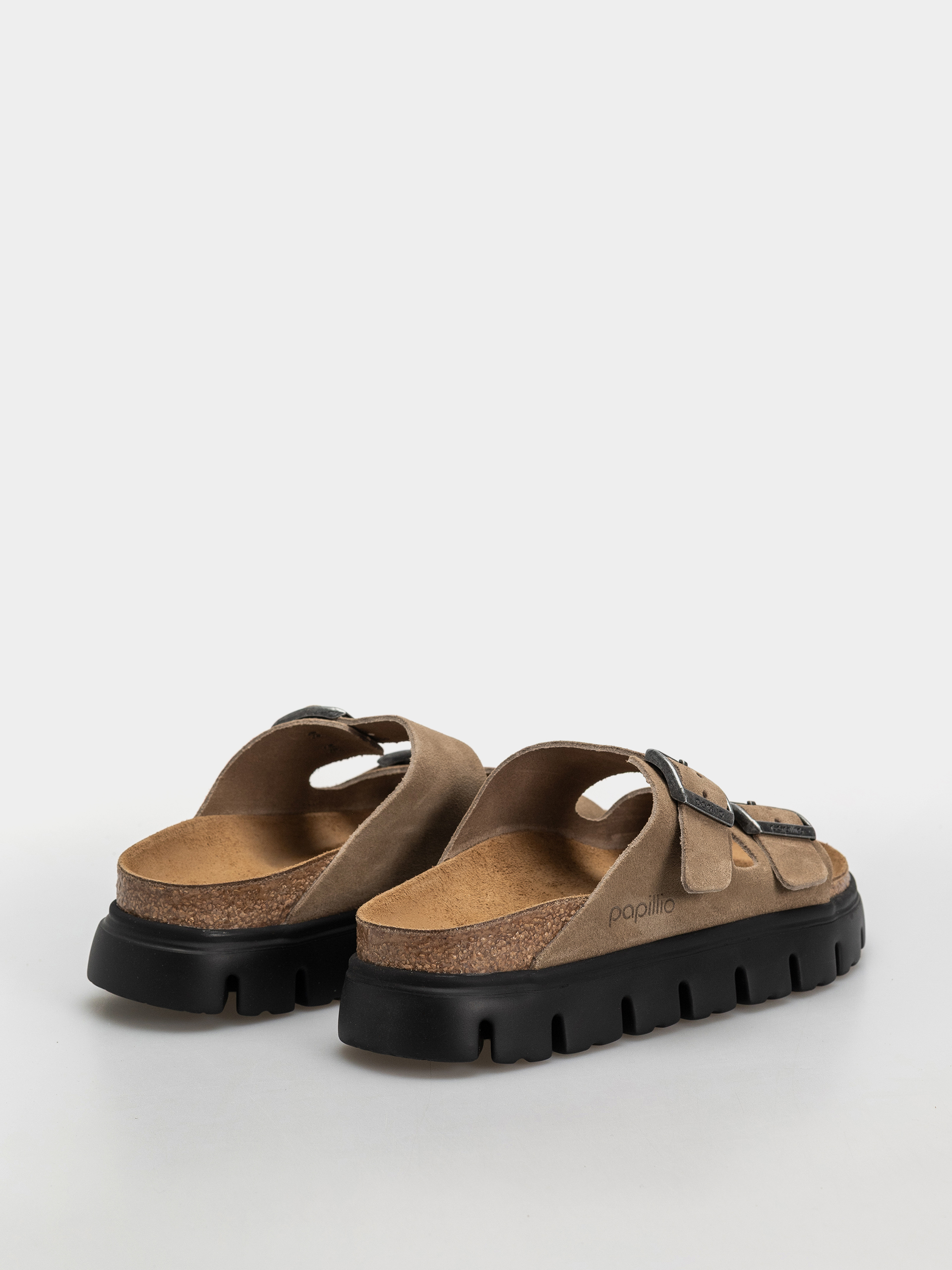 Klapki Birkenstock Arizona Chunky Suede Leather Narrow Wmn (gray taupe)