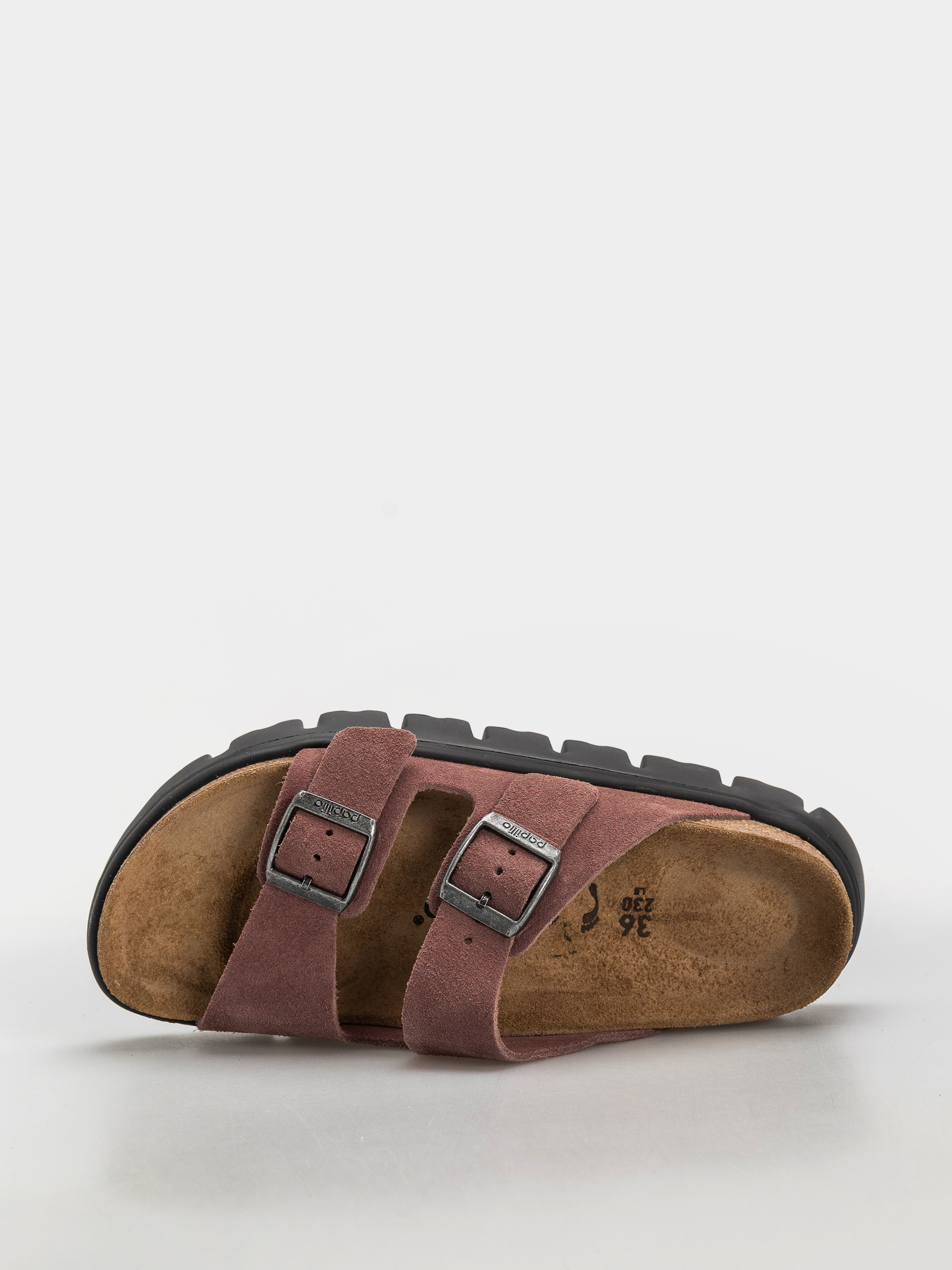Klapki Birkenstock Arizona Chunky Suede Leather Narrow Wmn (pepper)