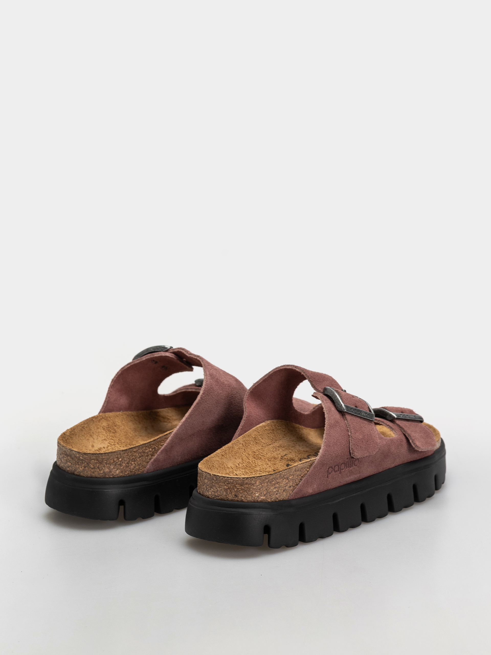 Klapki Birkenstock Arizona Chunky Suede Leather Narrow Wmn (pepper)