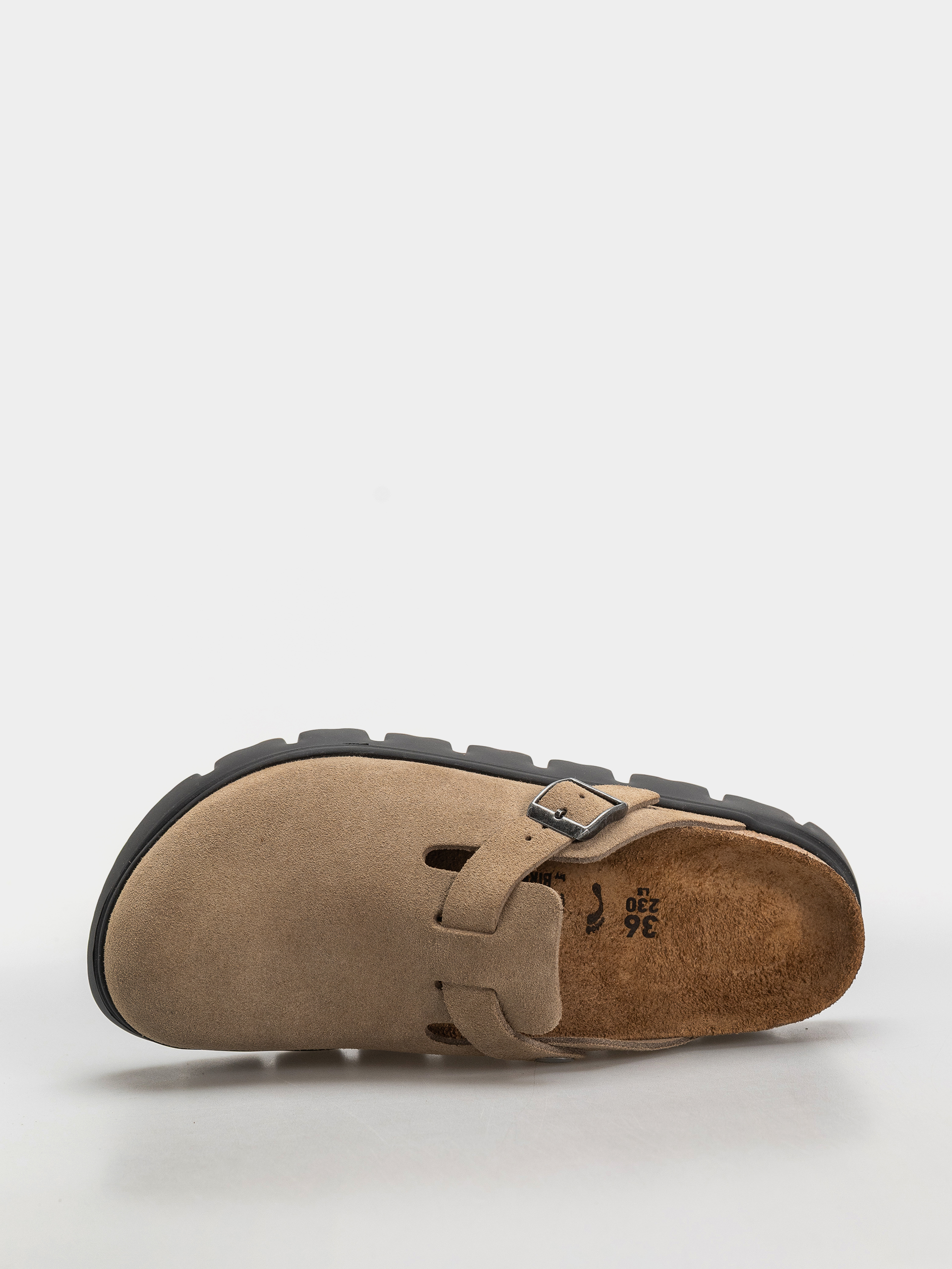 Klapki Birkenstock Boston Chunky Suede Leather Narrow Wmn (gray taupe)