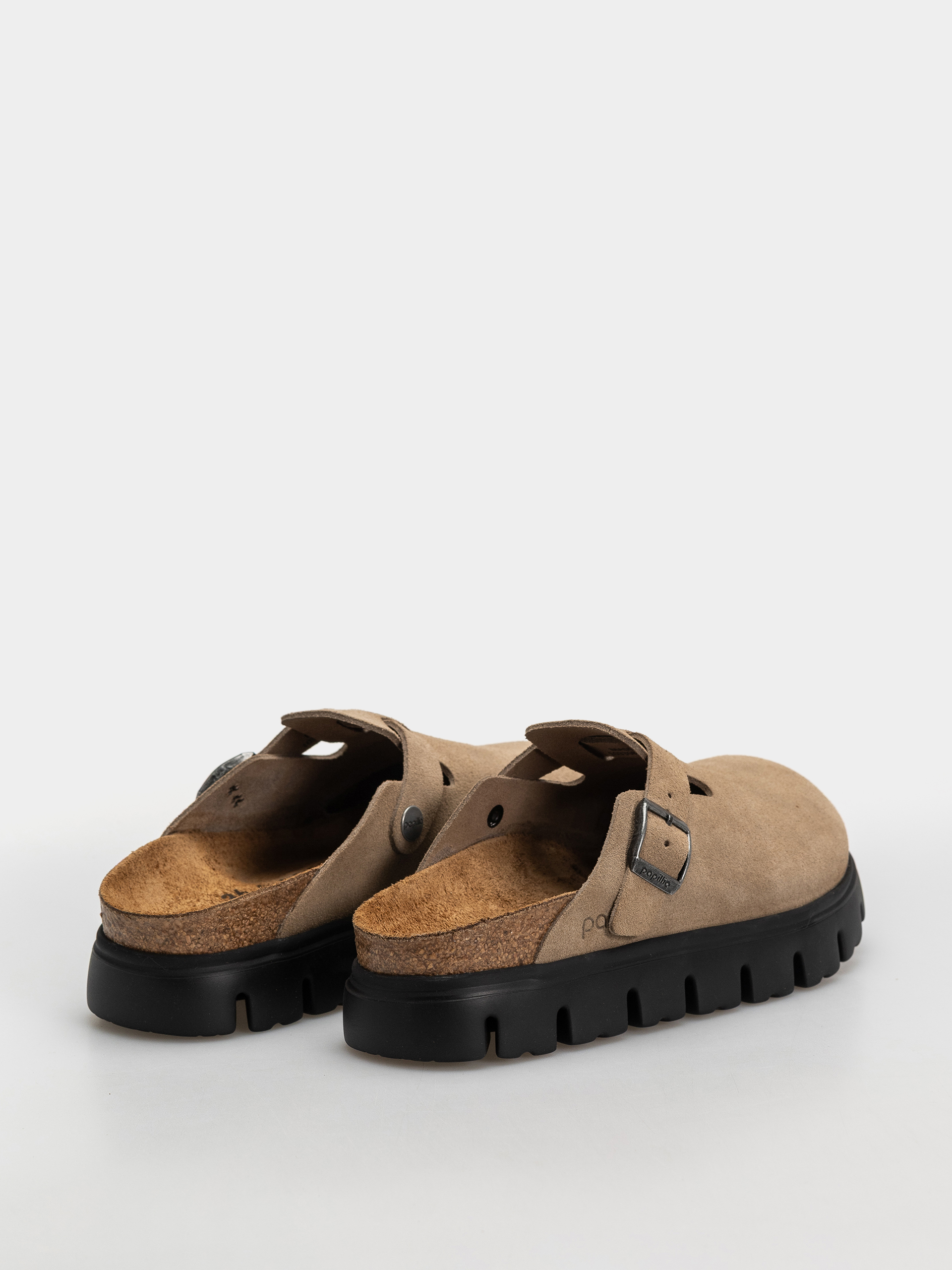 Klapki Birkenstock Boston Chunky Suede Leather Narrow Wmn (gray taupe)