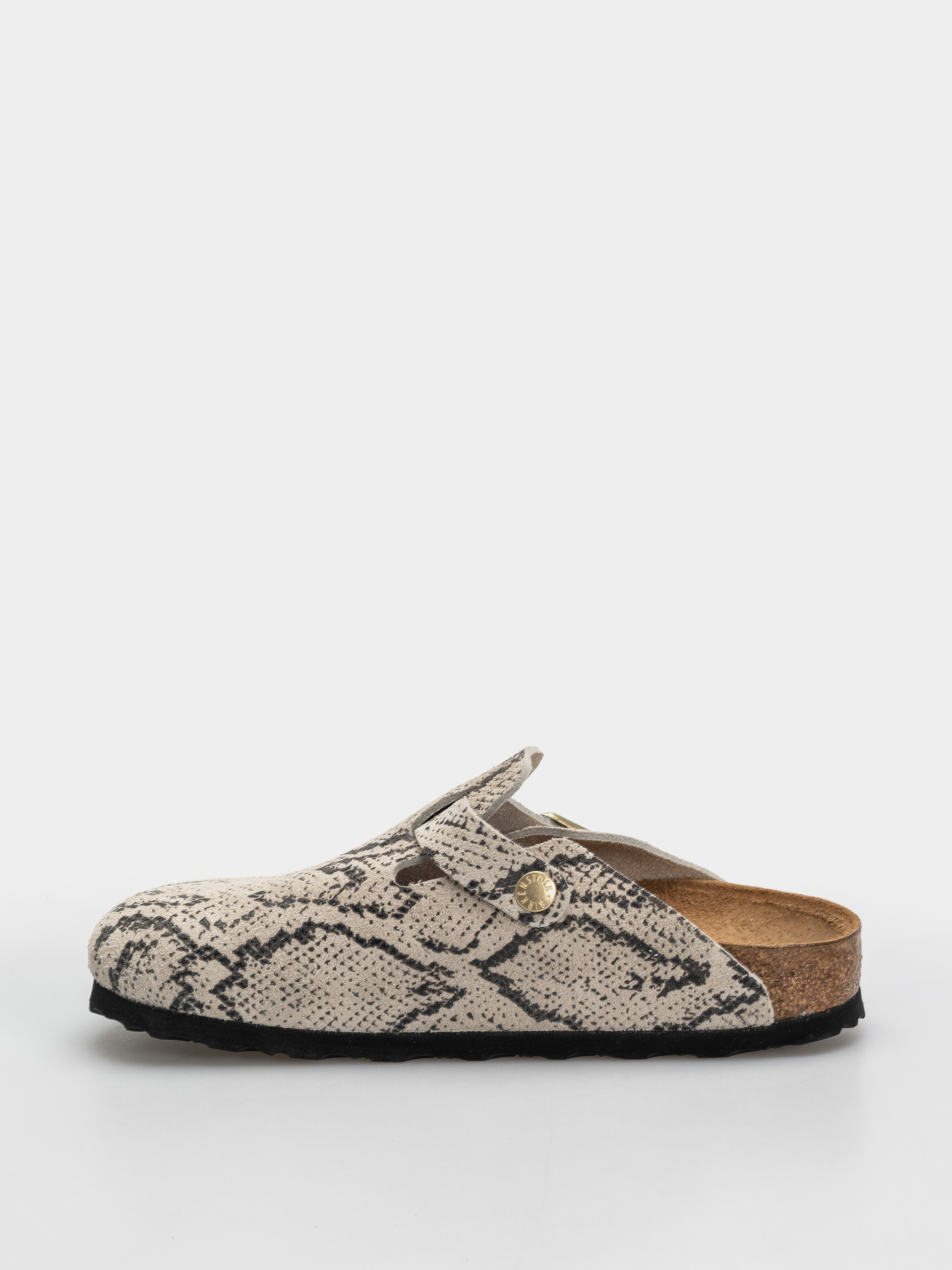 Klapki Birkenstock Boston Rivet Logo Suede Leather Narrow Wmn (snake oyster)
