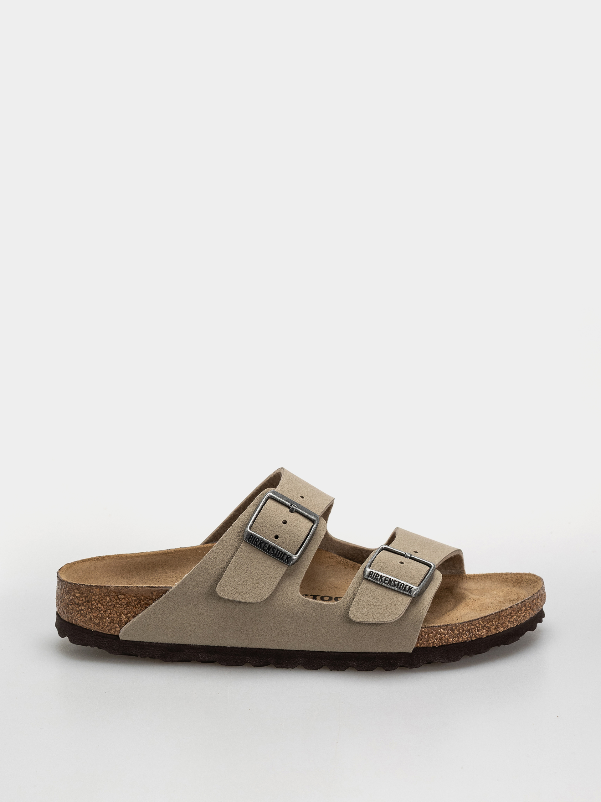 Klapki Birkenstock Arizona Birko Flor Narrow (faded khaki/dark brown os)