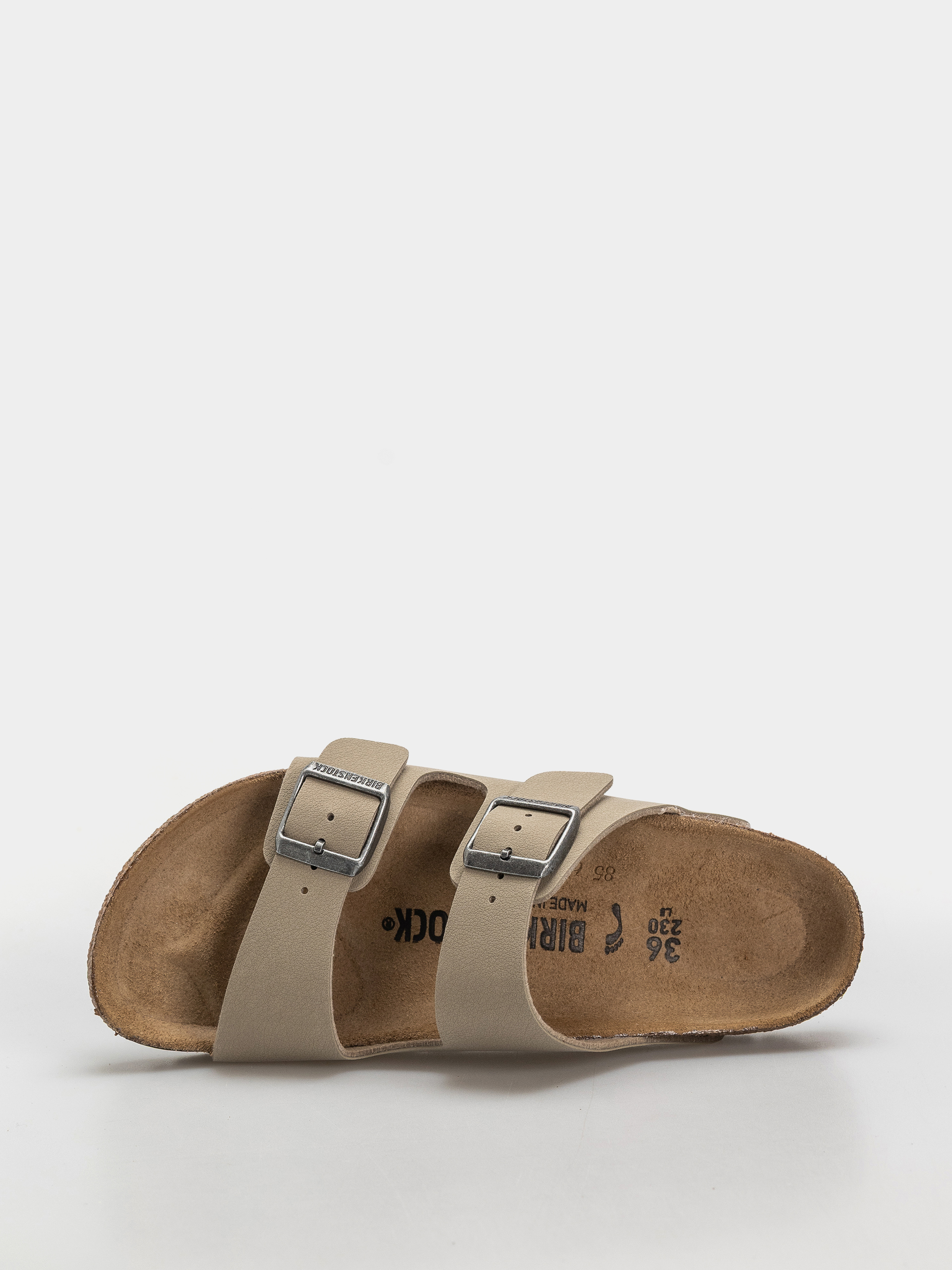 Klapki Birkenstock Arizona Birko Flor Narrow (faded khaki/dark brown os)