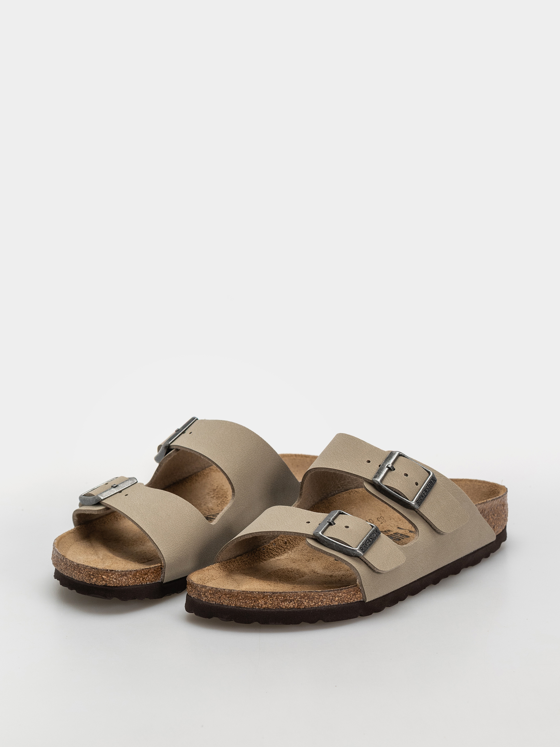 Klapki Birkenstock Arizona Birko Flor Narrow (faded khaki/dark brown os)