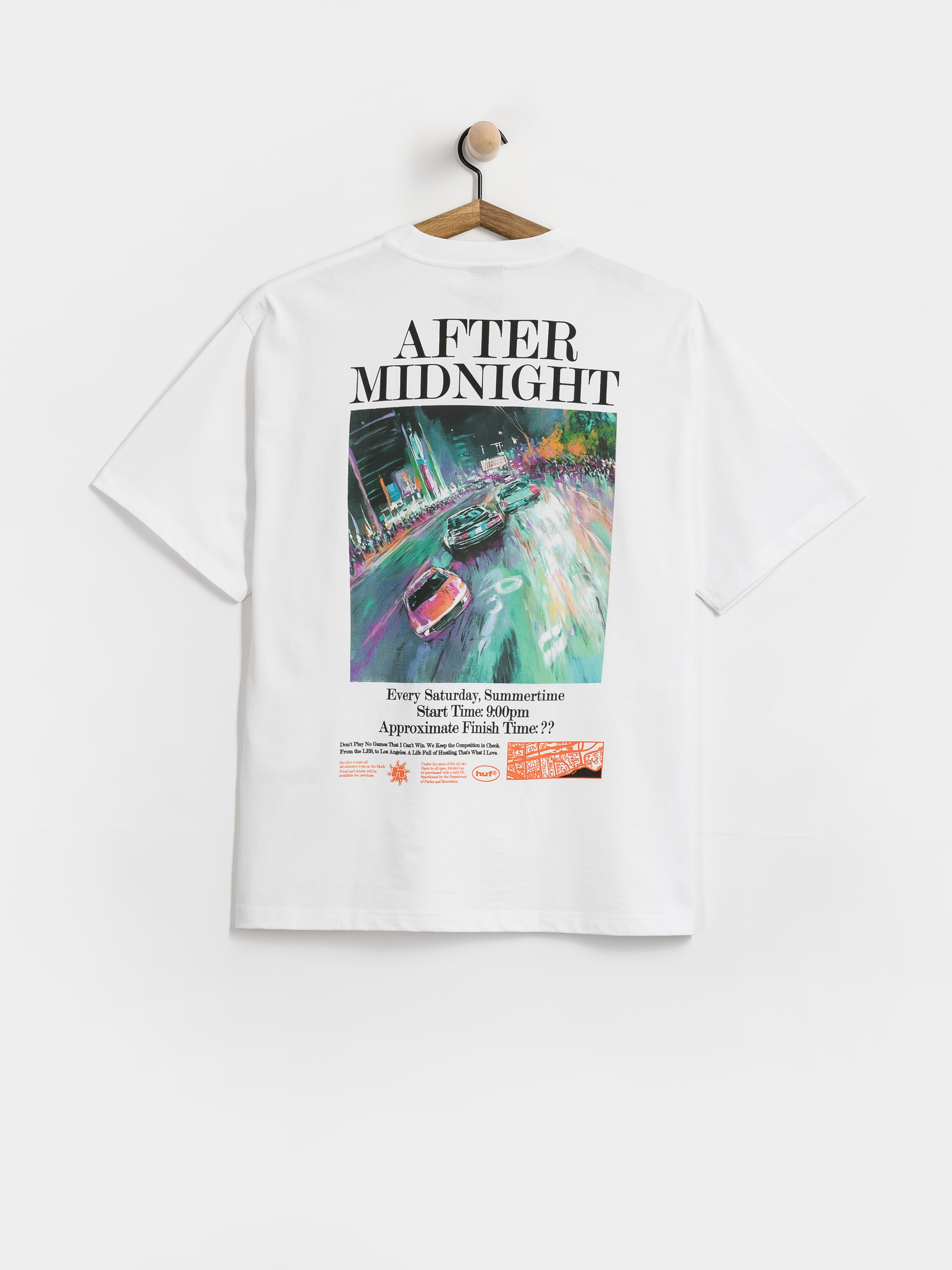 T-shirt HUF After Midnight (white)