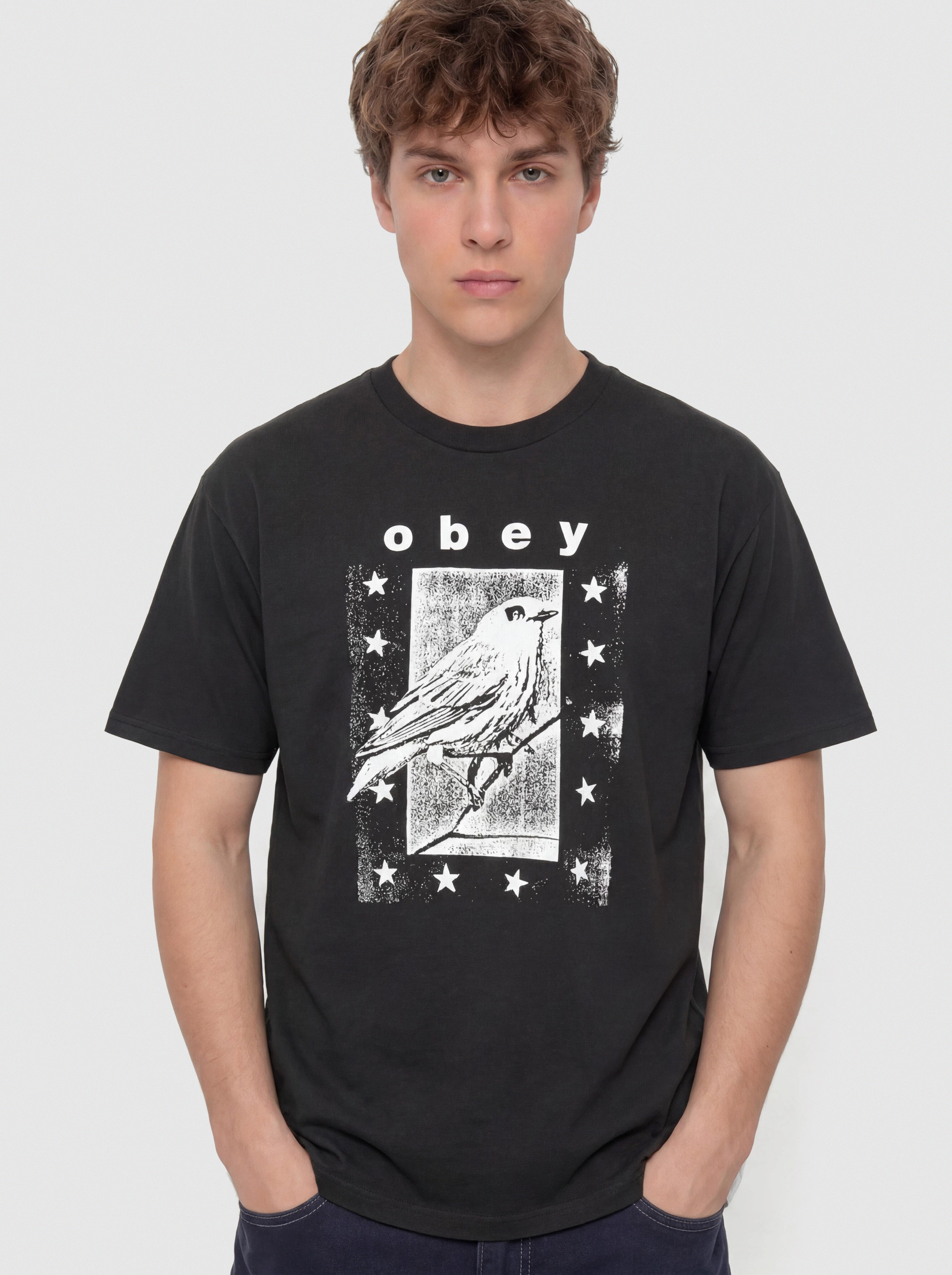 T-shirt OBEY Fly Away (vintage black)
