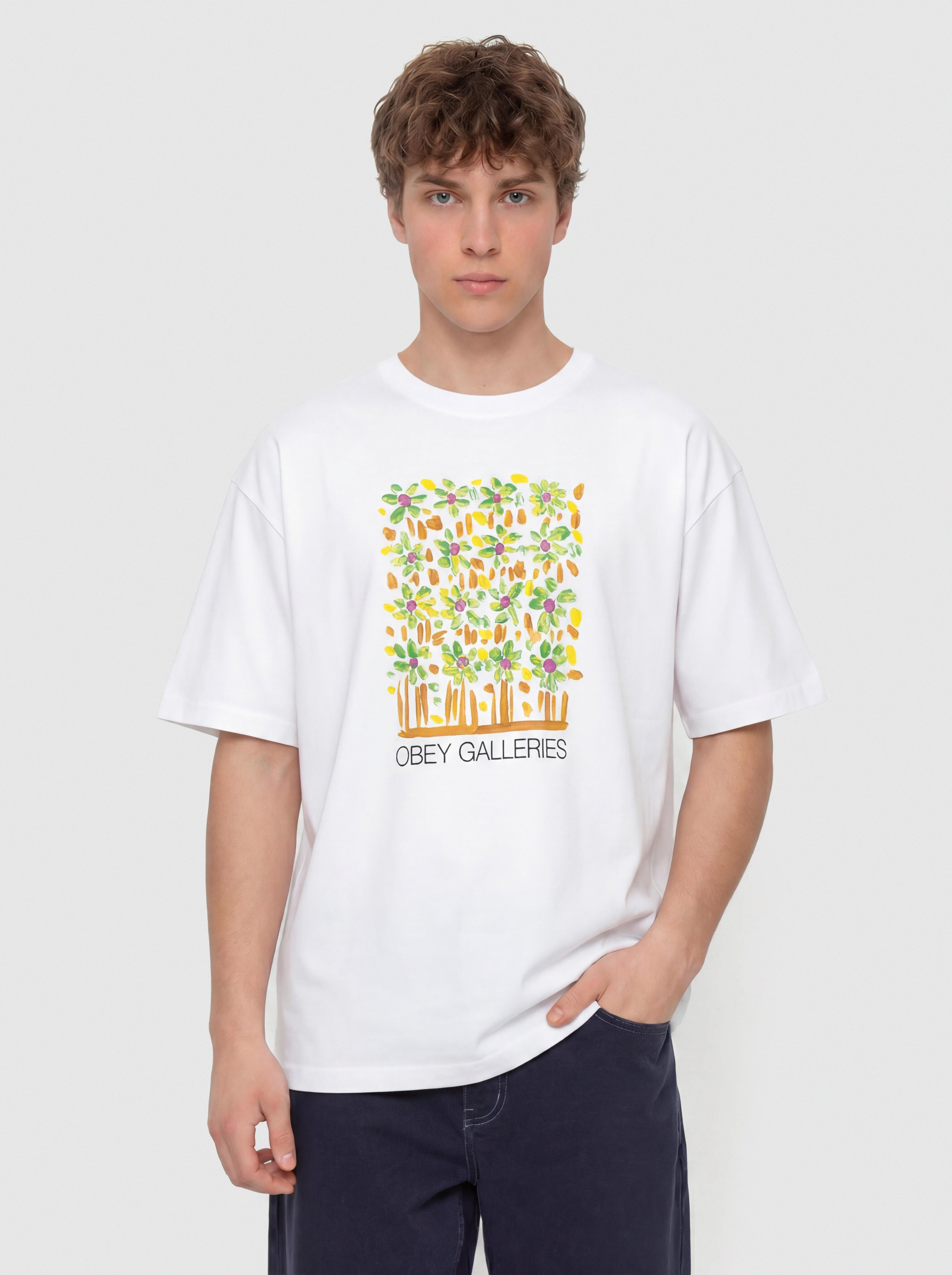 T-shirt OBEY Galleries (white)