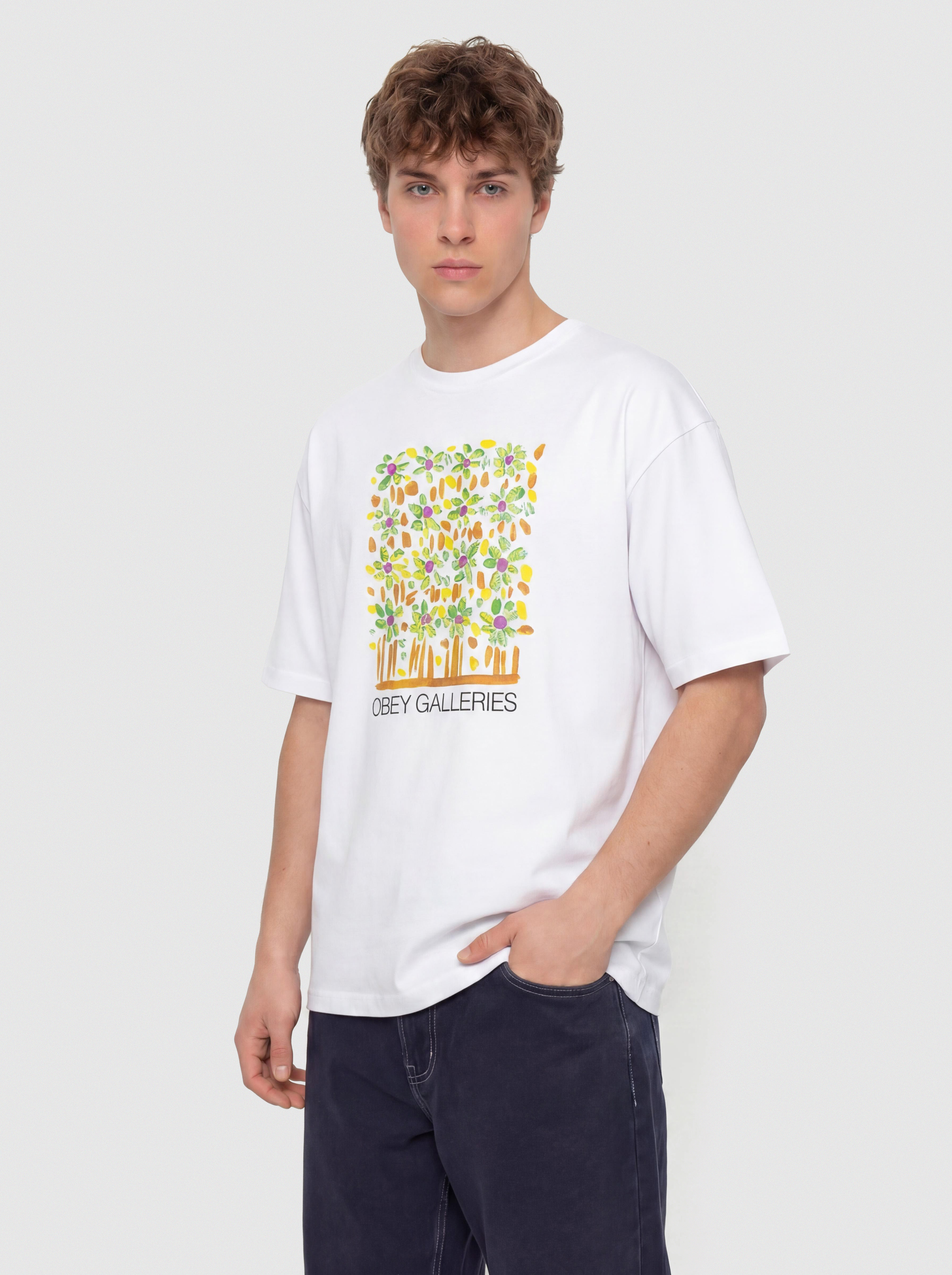 T-shirt OBEY Galleries (white)