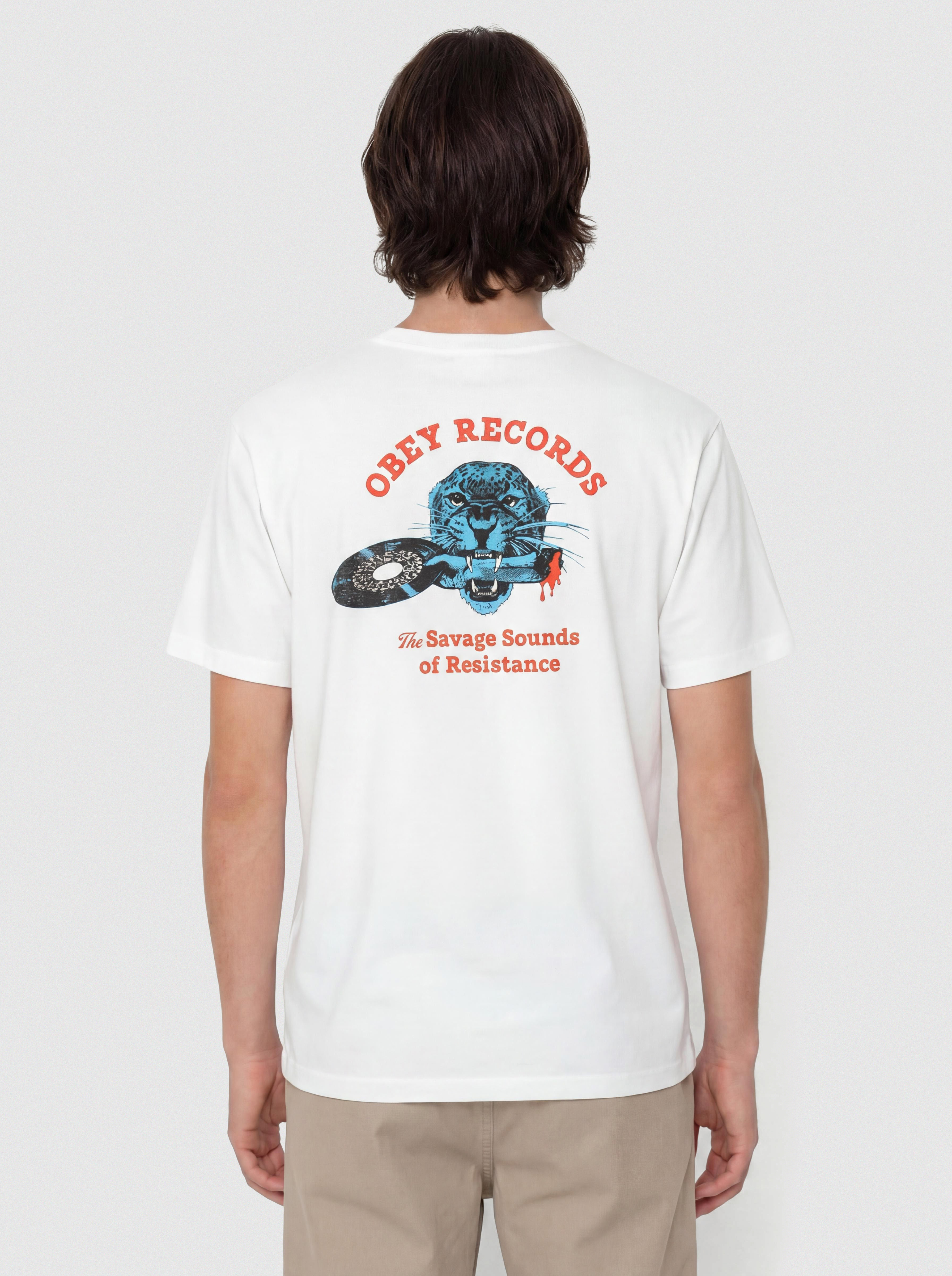 T-shirt OBEY Savage Sounds Leopard (white)