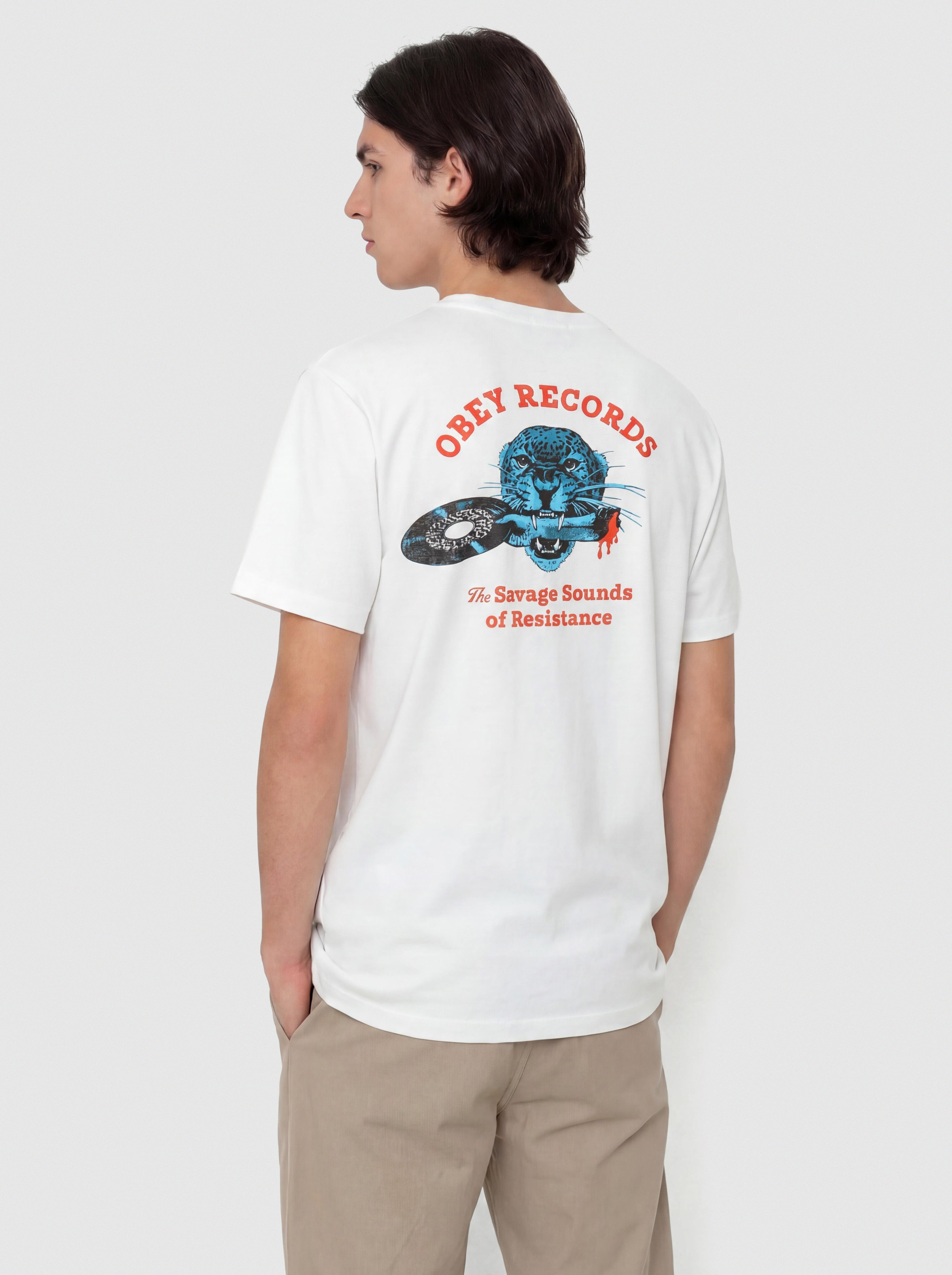 T-shirt OBEY Savage Sounds Leopard (white)