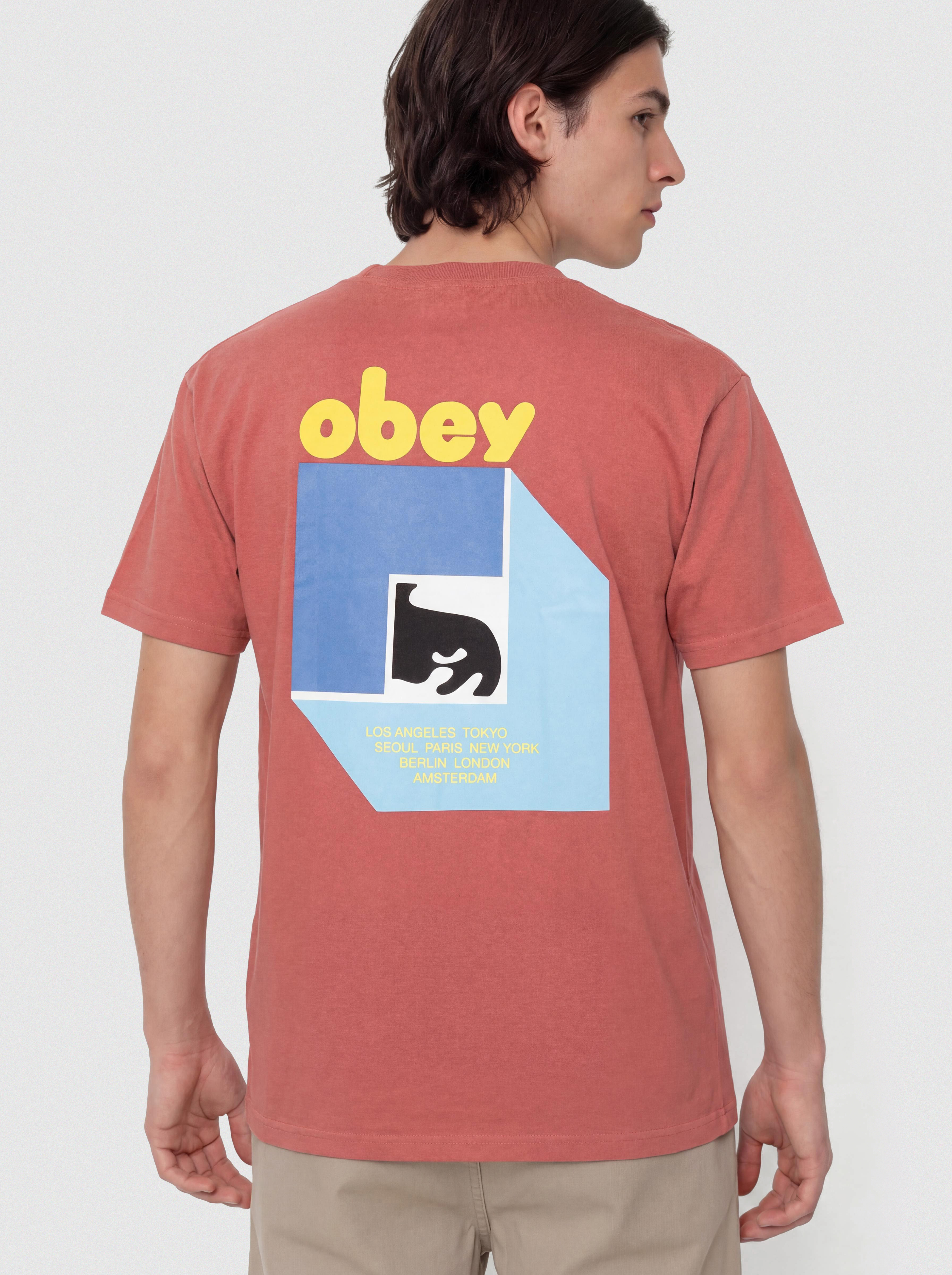 T-shirt OBEY Peep Hole (mineral red)