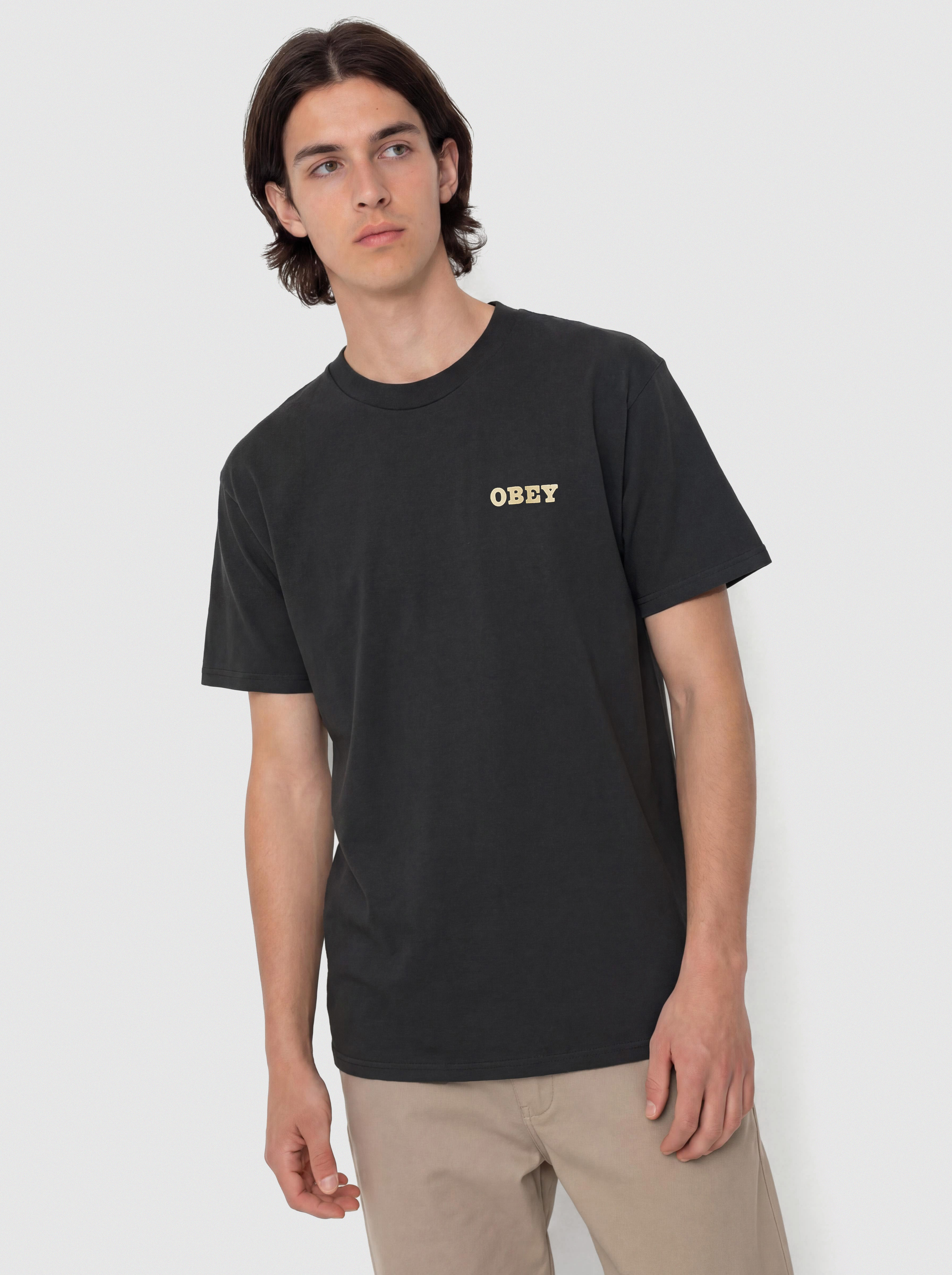 T-shirt OBEY Savage Sounds Leopard (vintage black)