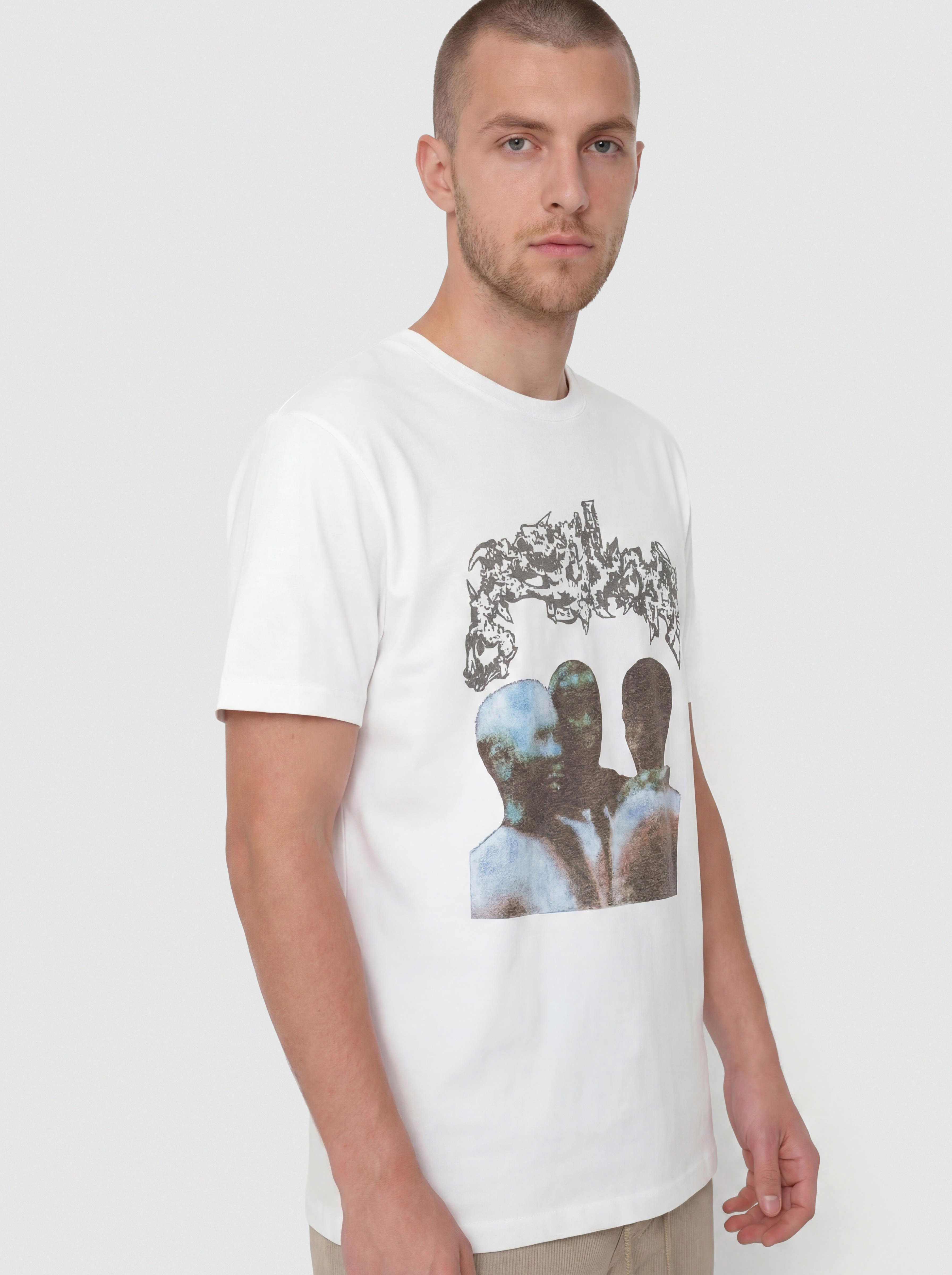 T-shirt Polar Skate Band Overhead (white)
