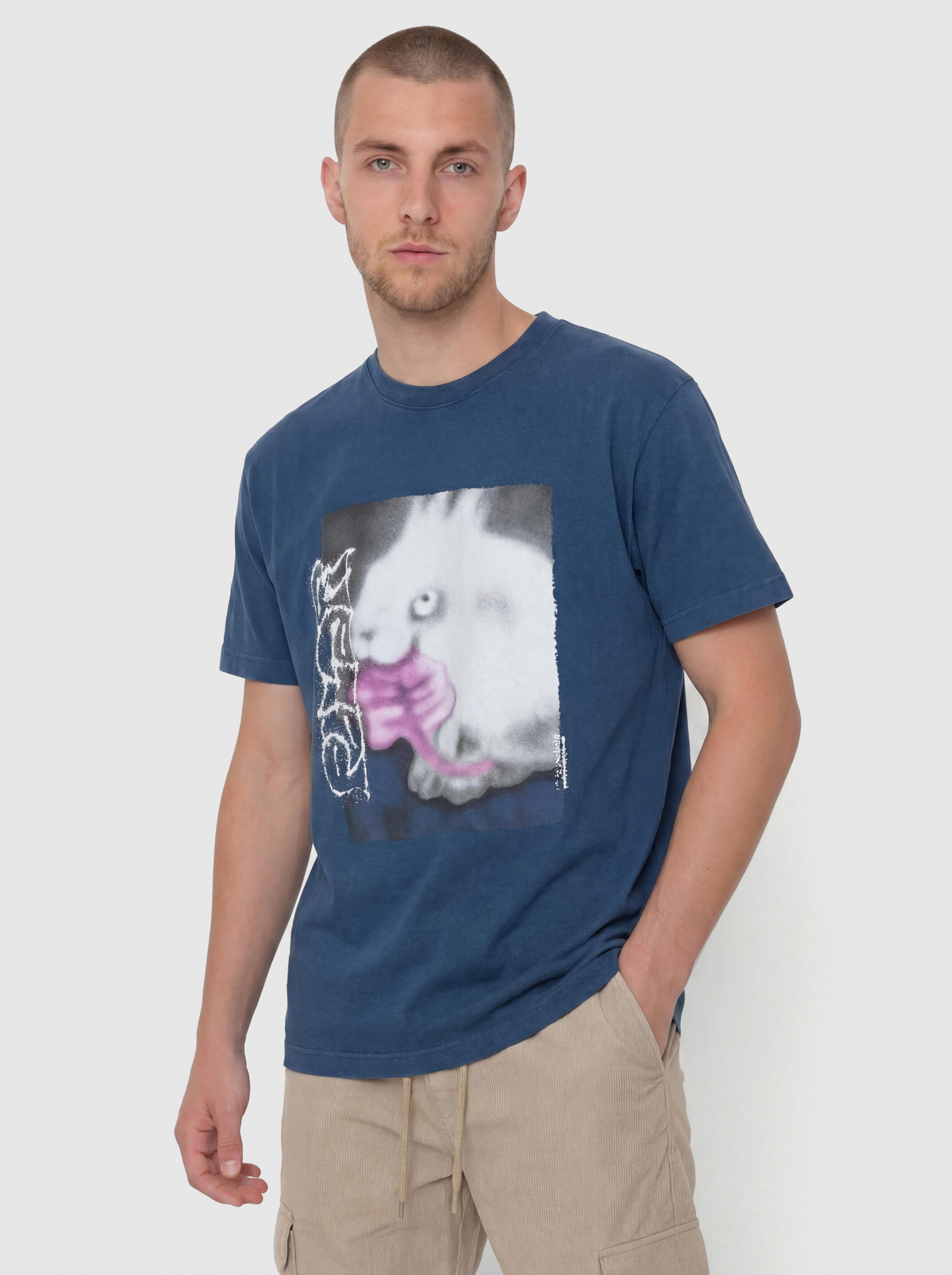 T-shirt Polar Skate Rabbit (washed blue)